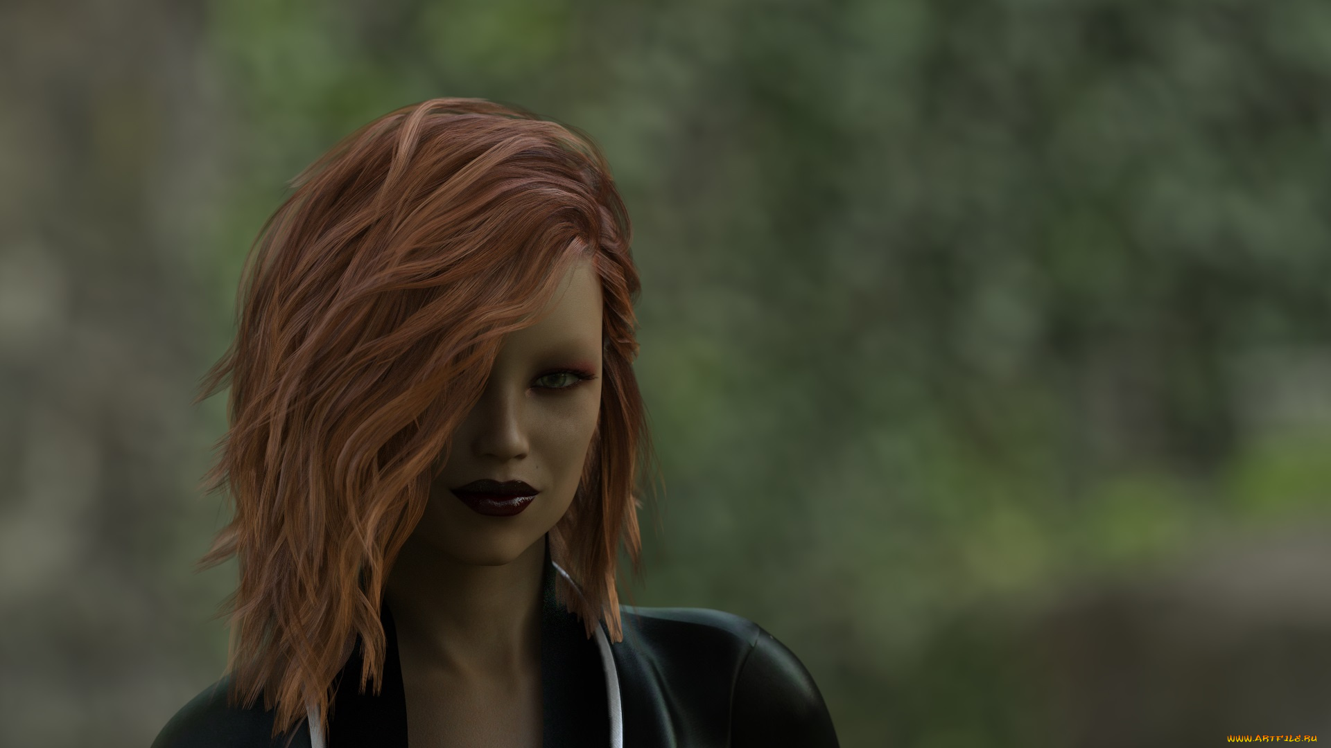 3д, графика, портрет, , portraits, девушка, взгляд, фон