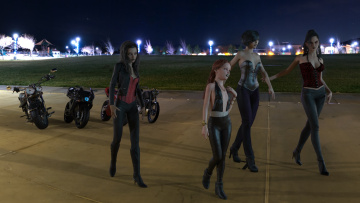 Картинка 3д+графика существа+ creatures девушки ночь вампиры фон взгляд