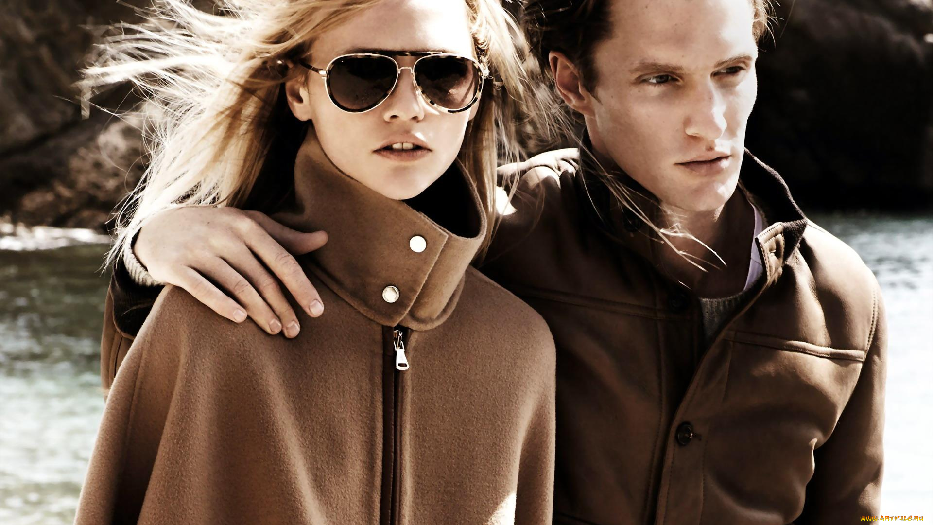 разное, мужчина, женщина, саша, пивоварова, блондинка, модель, парень, пальто, очки