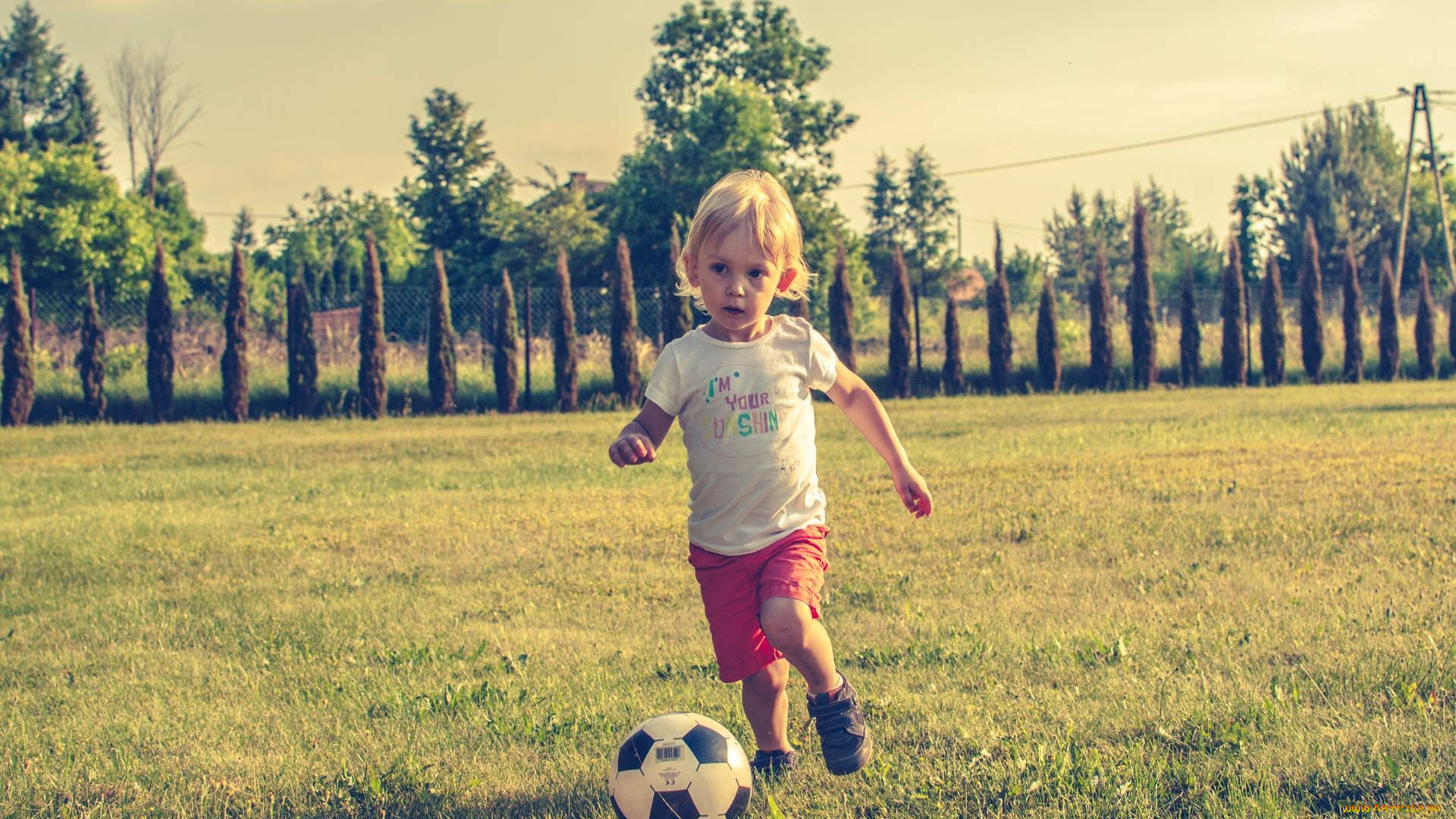 разное, дети, мальчик, мяч, поляна, футбол