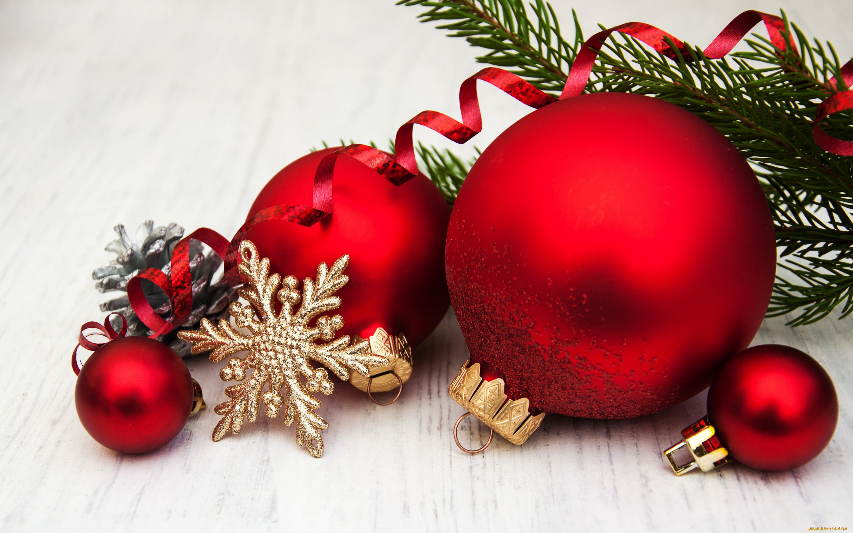 праздничные, шары, красные, елочные, шарики