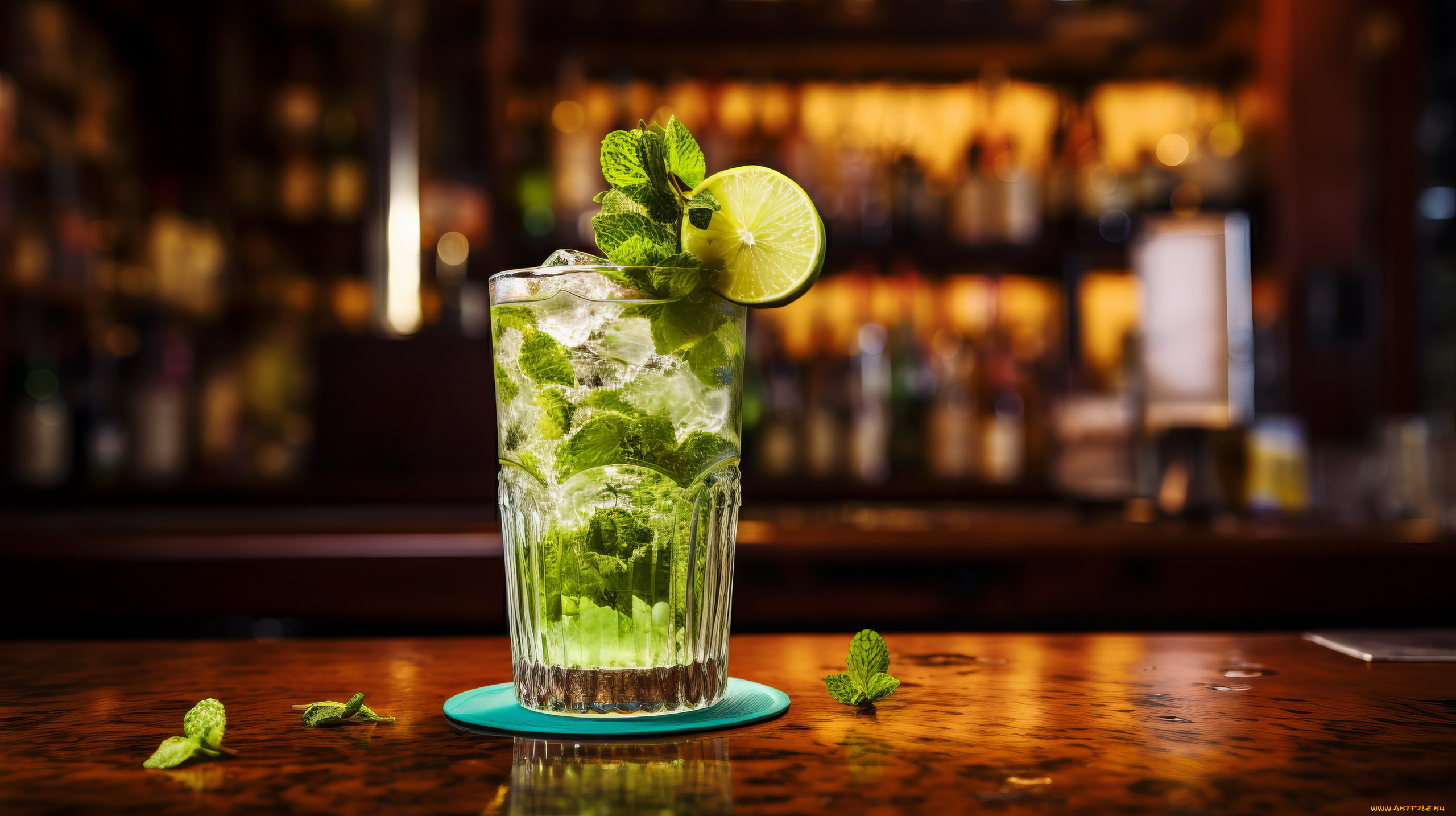 еда, напитки, , коктейль, мята, лайм, коктейль, лед, мохито