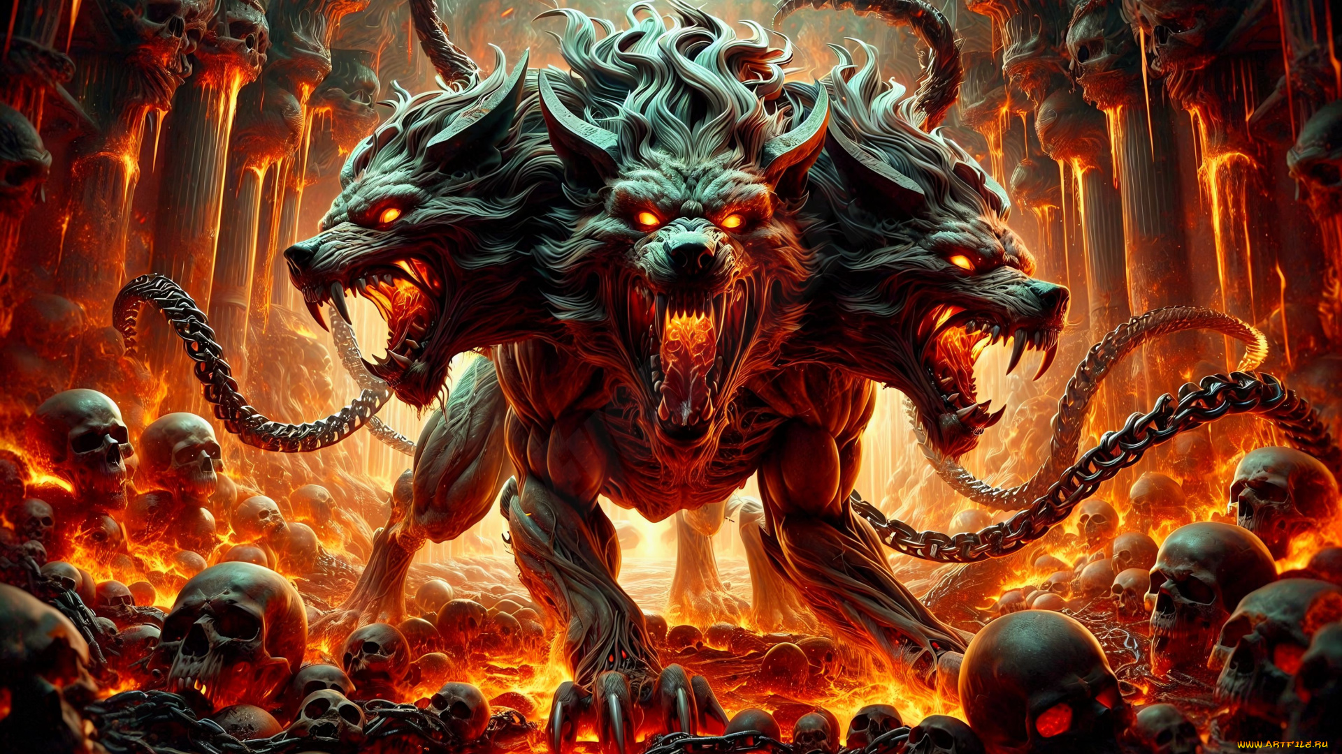 3д, графика, ужас, , horror, цербер