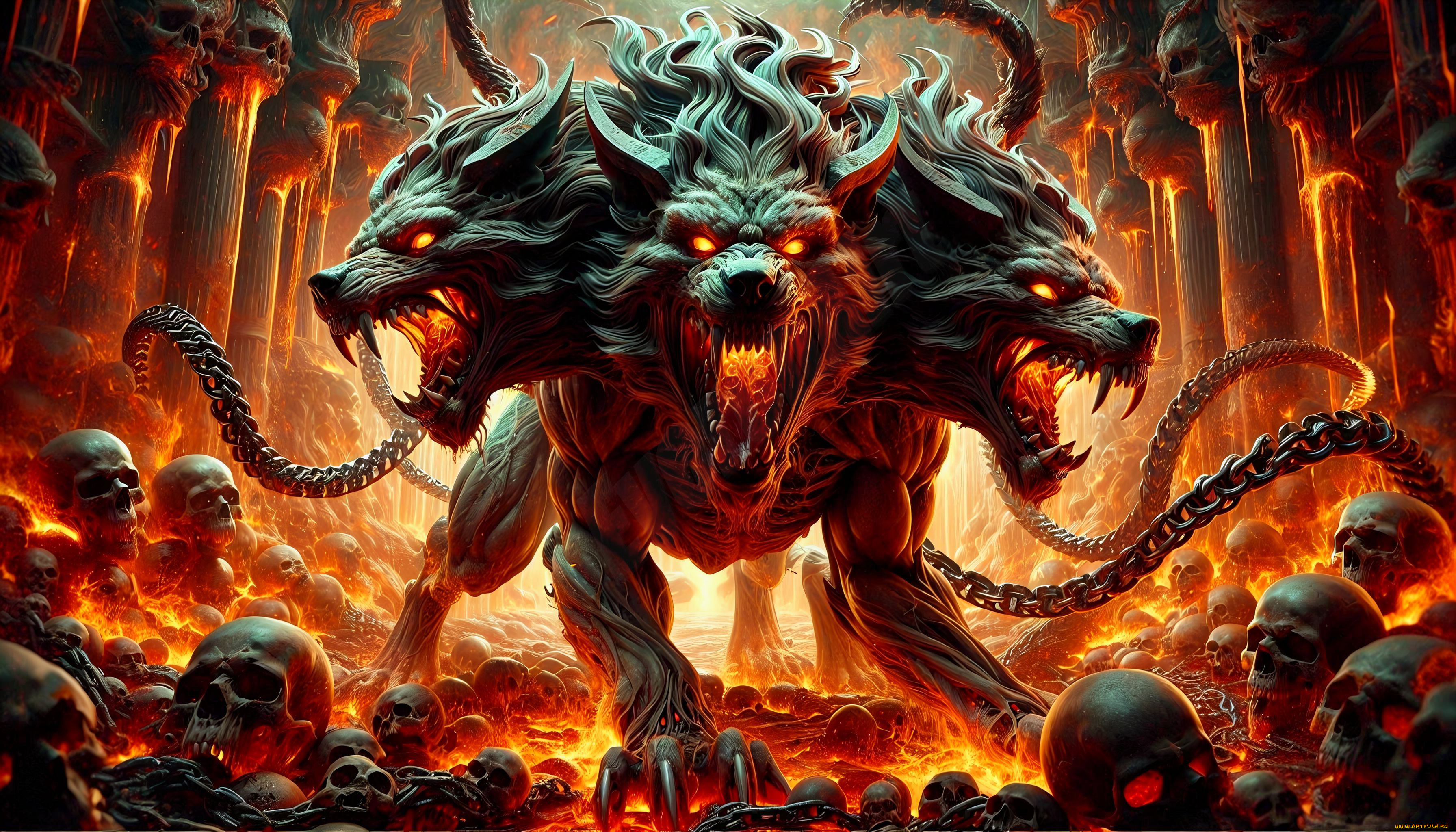 3д, графика, ужас, , horror, цербер