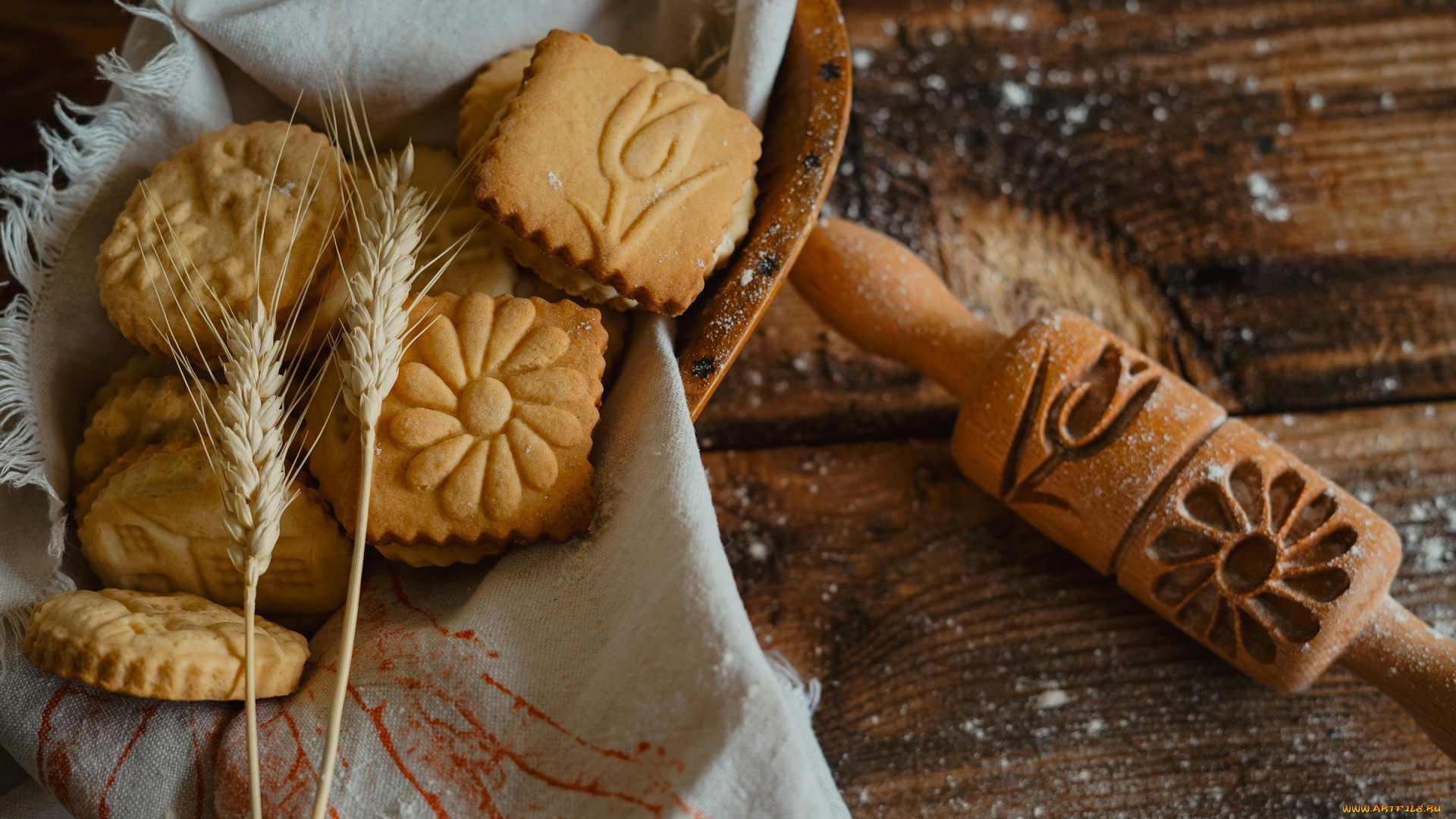 еда, пирожные, , кексы, , печенье, скалка, печенье, колоски