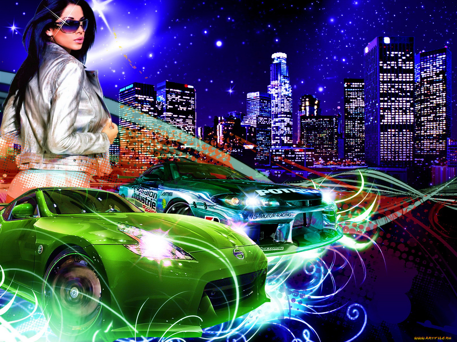 автомобили, авто, девушками