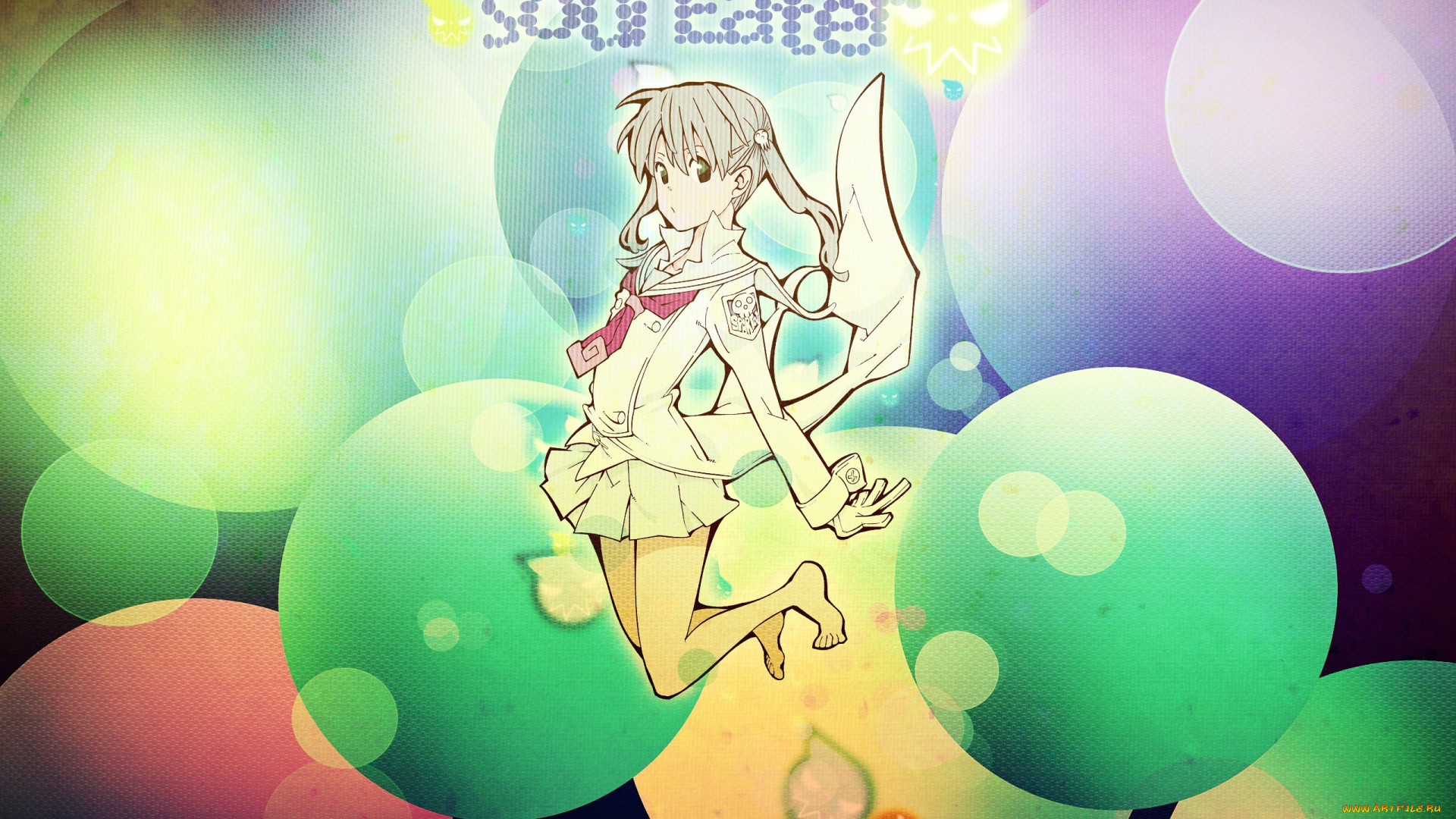 аниме, soul, eater, пузыри, девочка