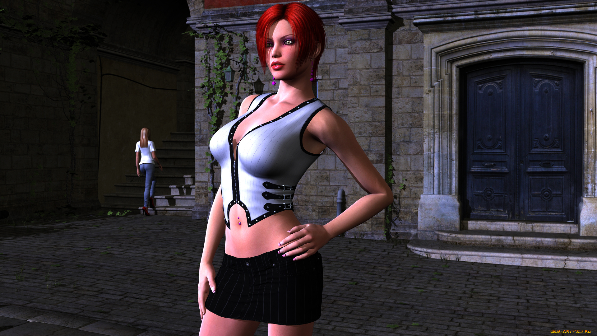 3д, графика, people, люди, девушка, взгляд