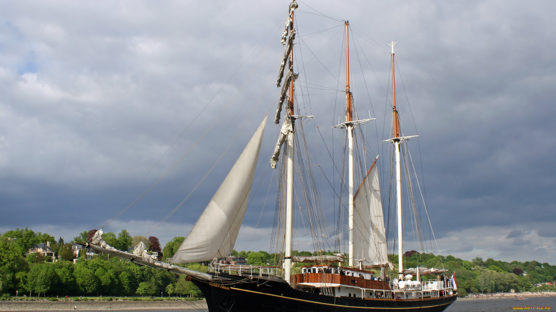 gulden, leeuw, корабли, парусники, море, парусник, яхта