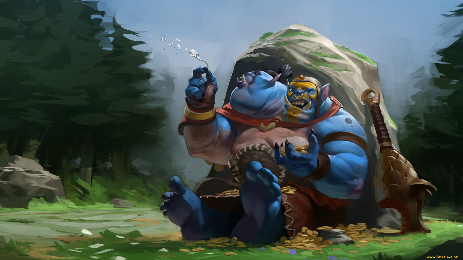 видео, игры, dota, существа, булава