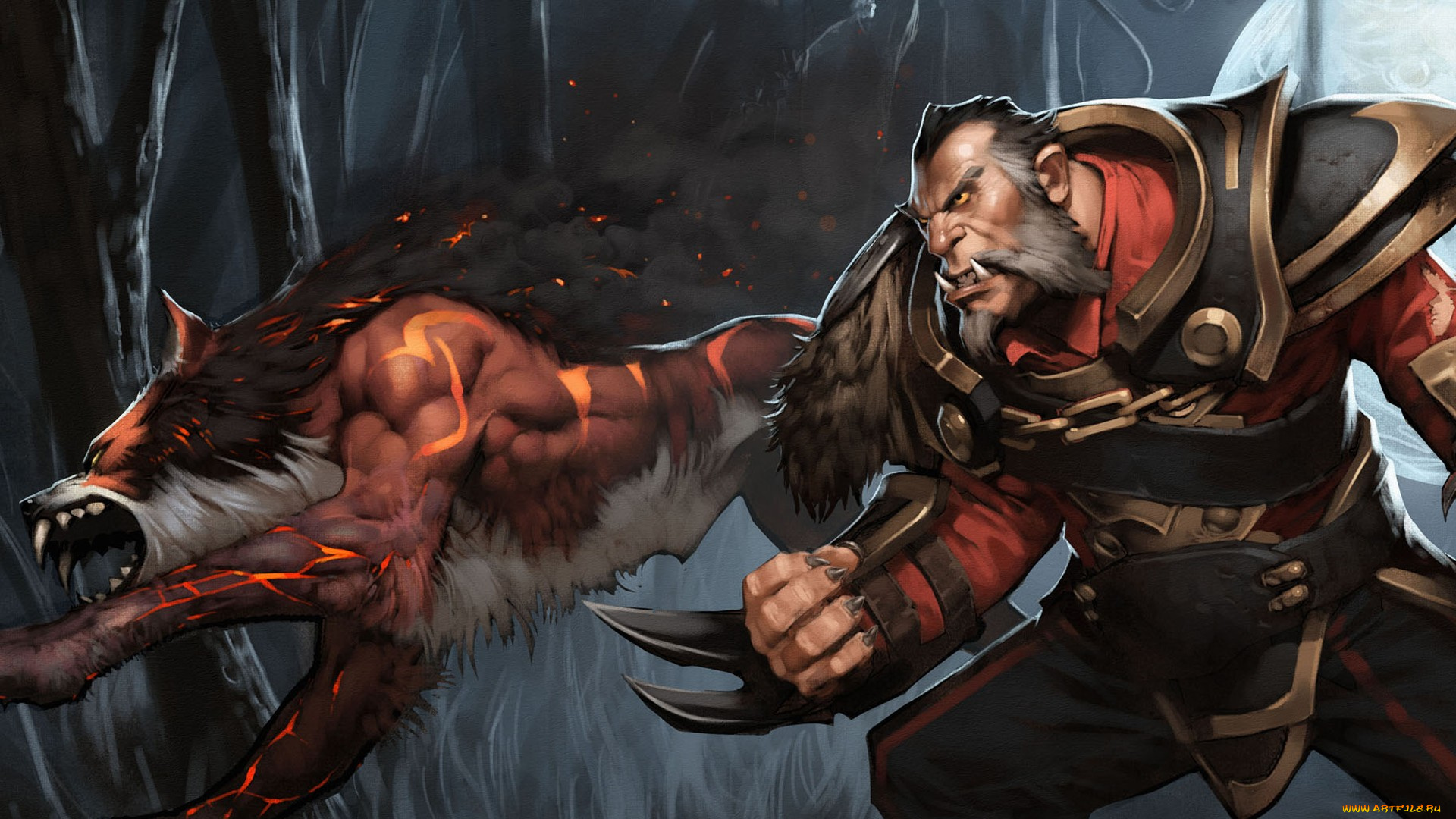 видео, игры, dota, волк