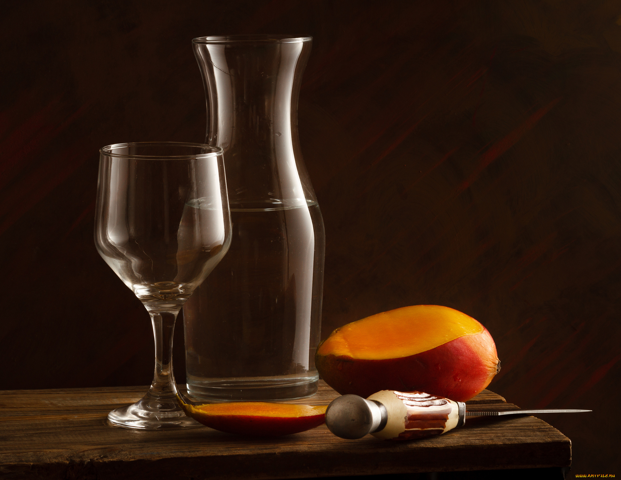 еда, манго, плод, бутылка, нож