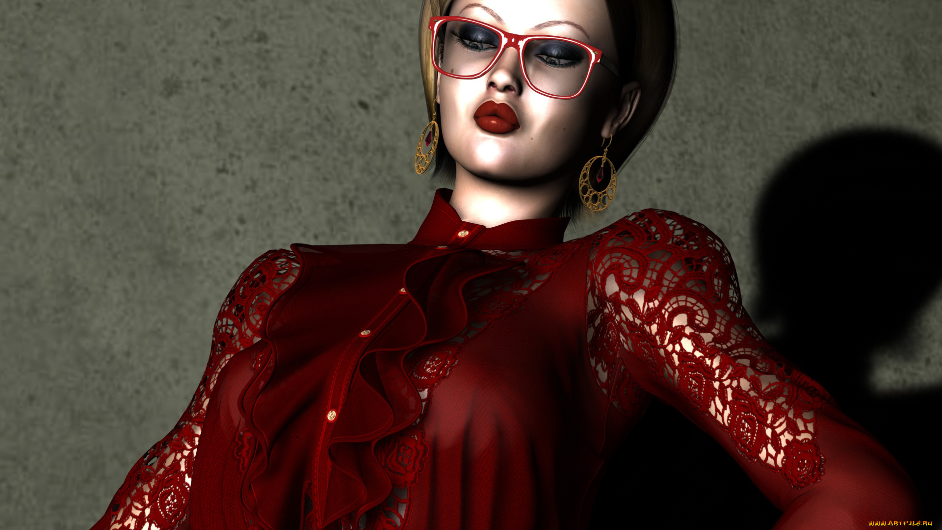 3д, графика, люди, , people, очки, фон, взгляд, девушка