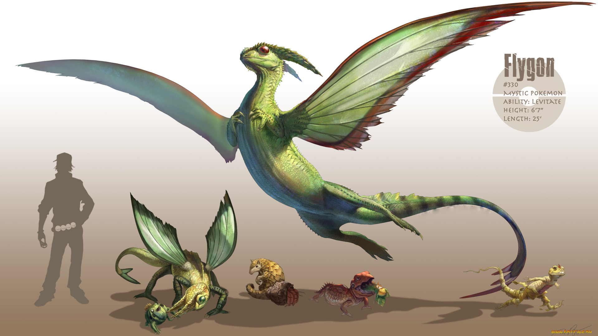 аниме, pokemon, белый, фон, арт, покемон