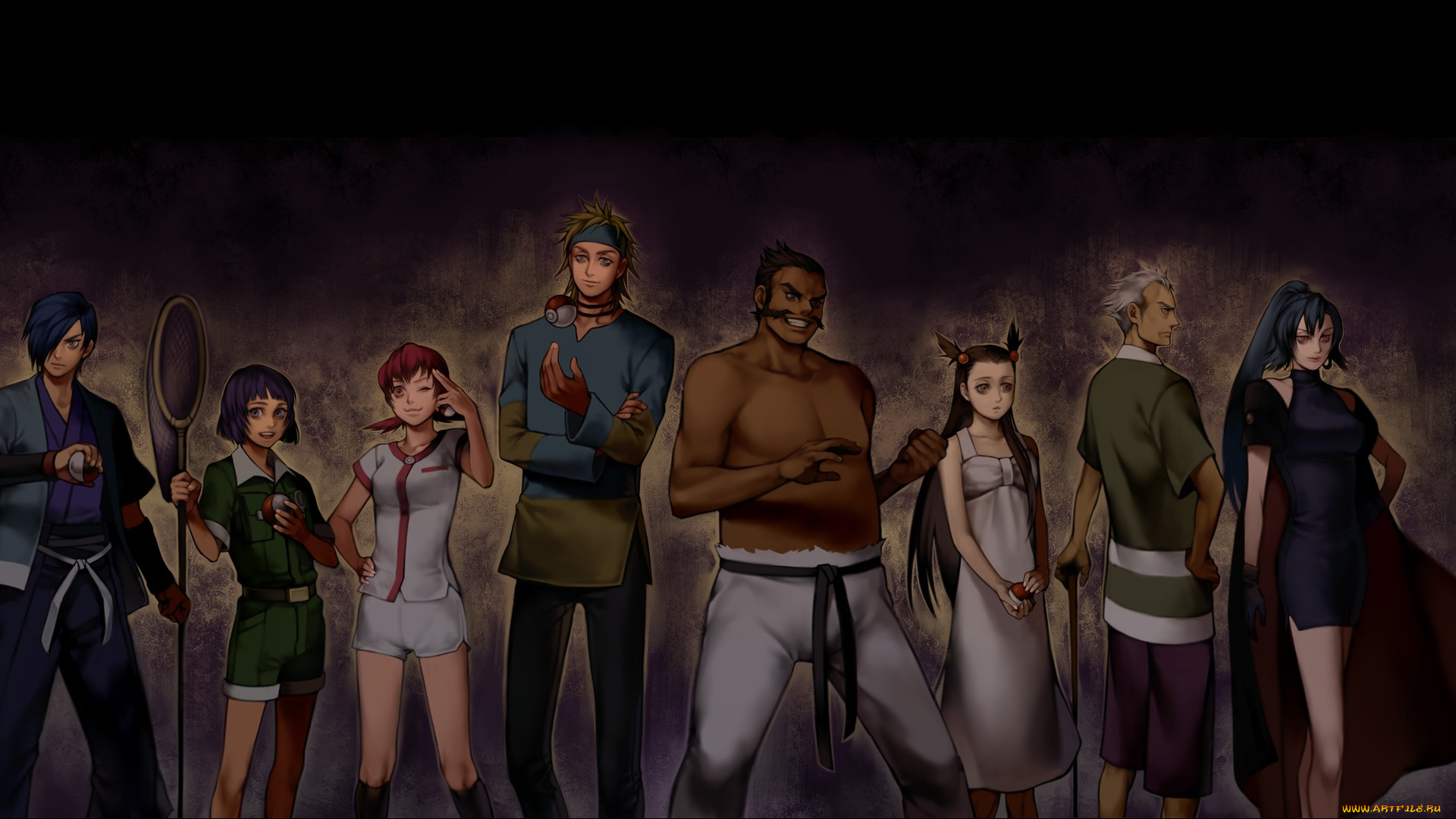 аниме, pokemon, люди, девушки, мужчины, покемон, арт