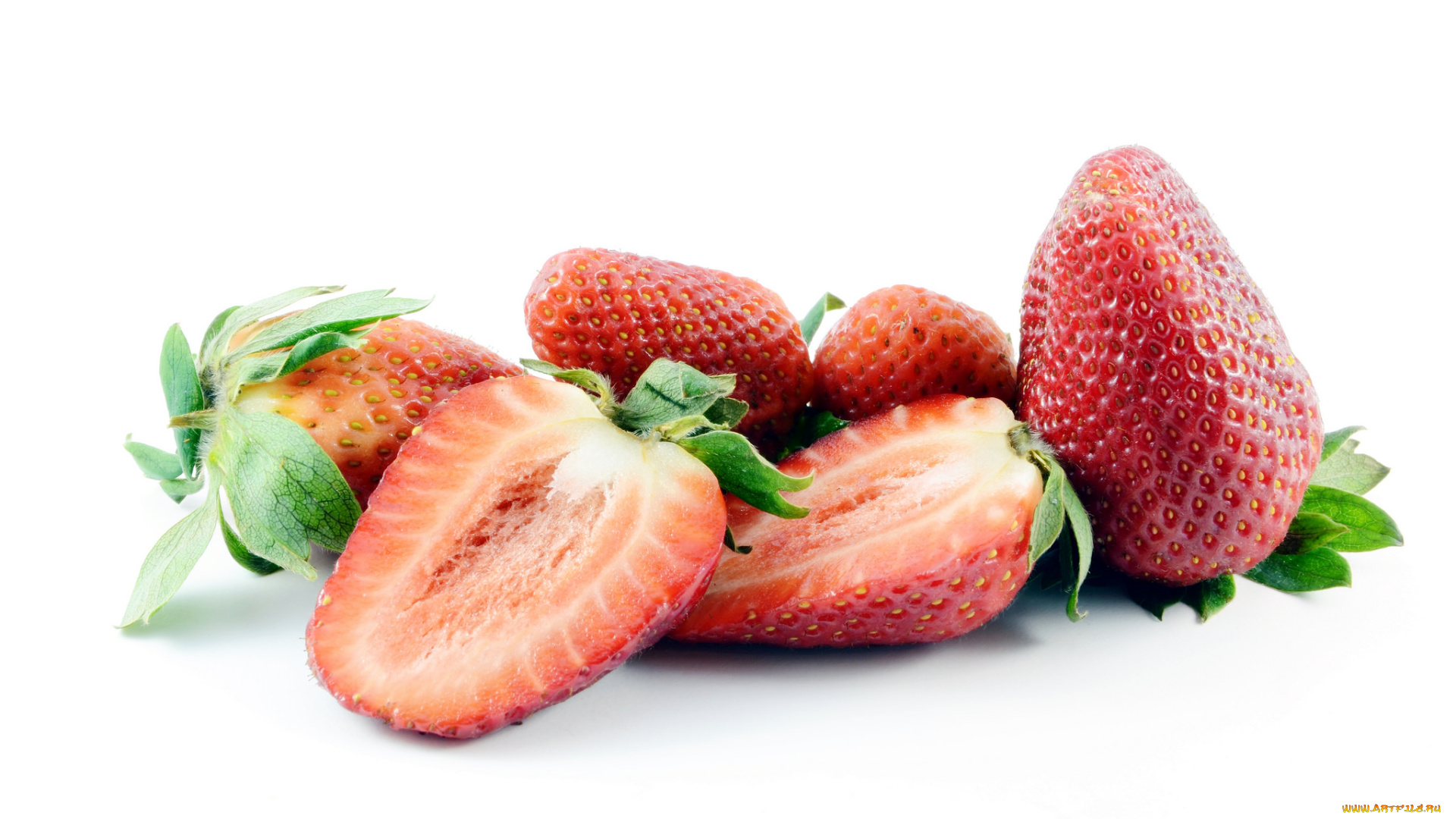 еда, клубника, , земляника, slices, strawberries, ягоды, дольки, berries