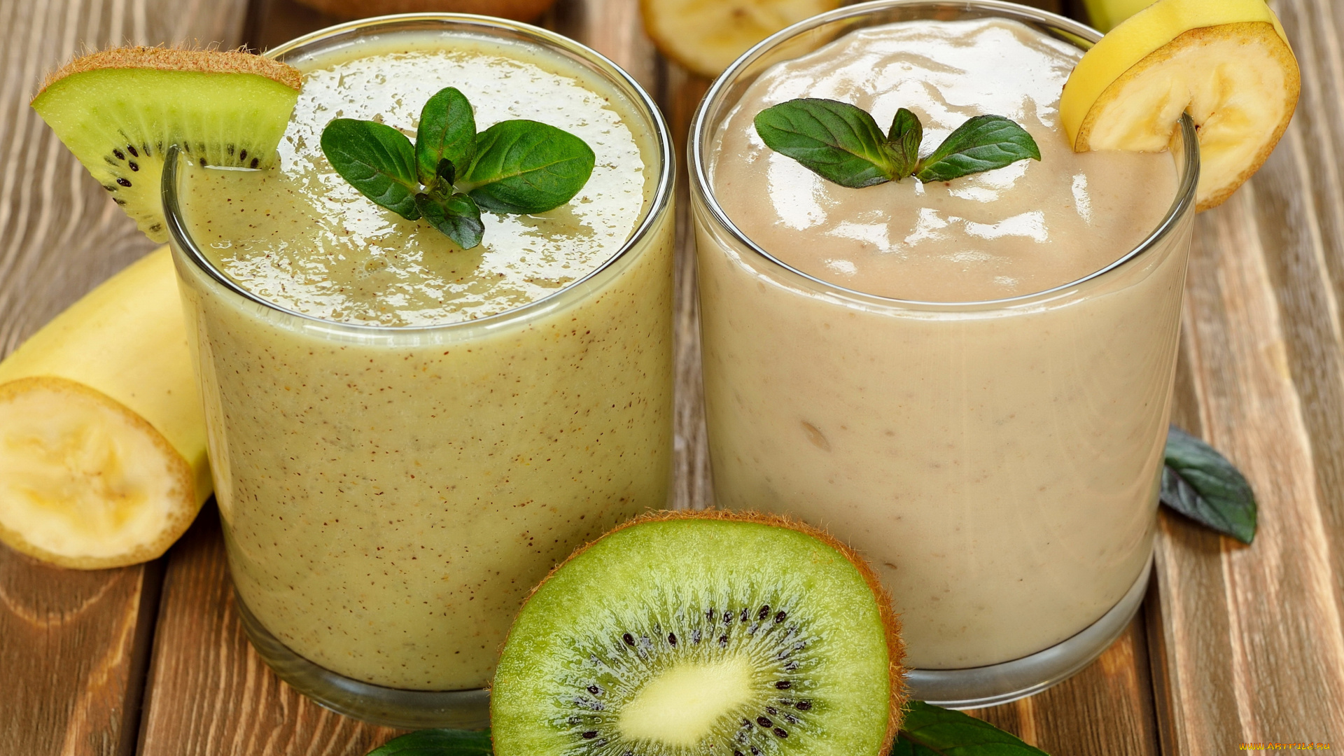 еда, напитки, , сок, банан, киви, сок, стакан