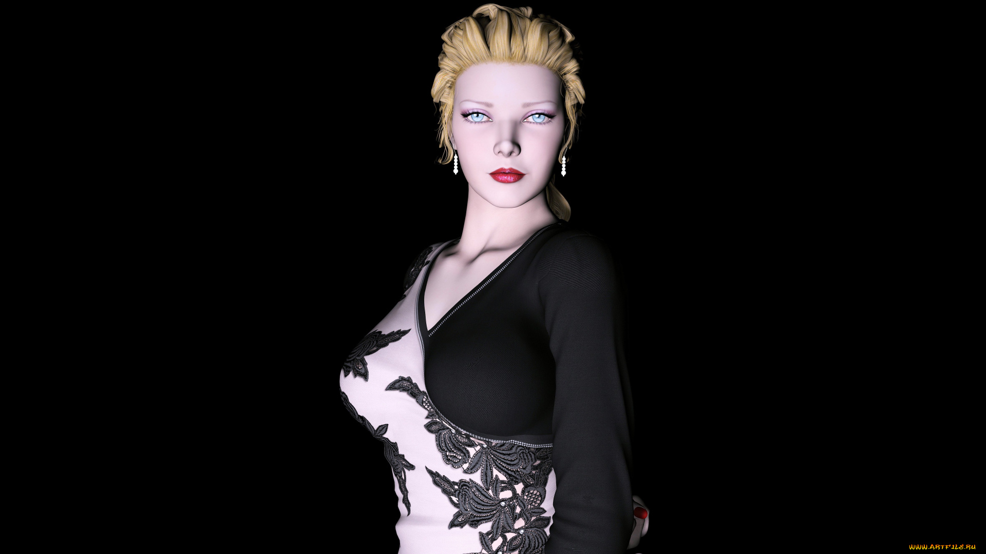 endora, 3д, графика, люди, , people, блондинка, фон, девушка, взгляд