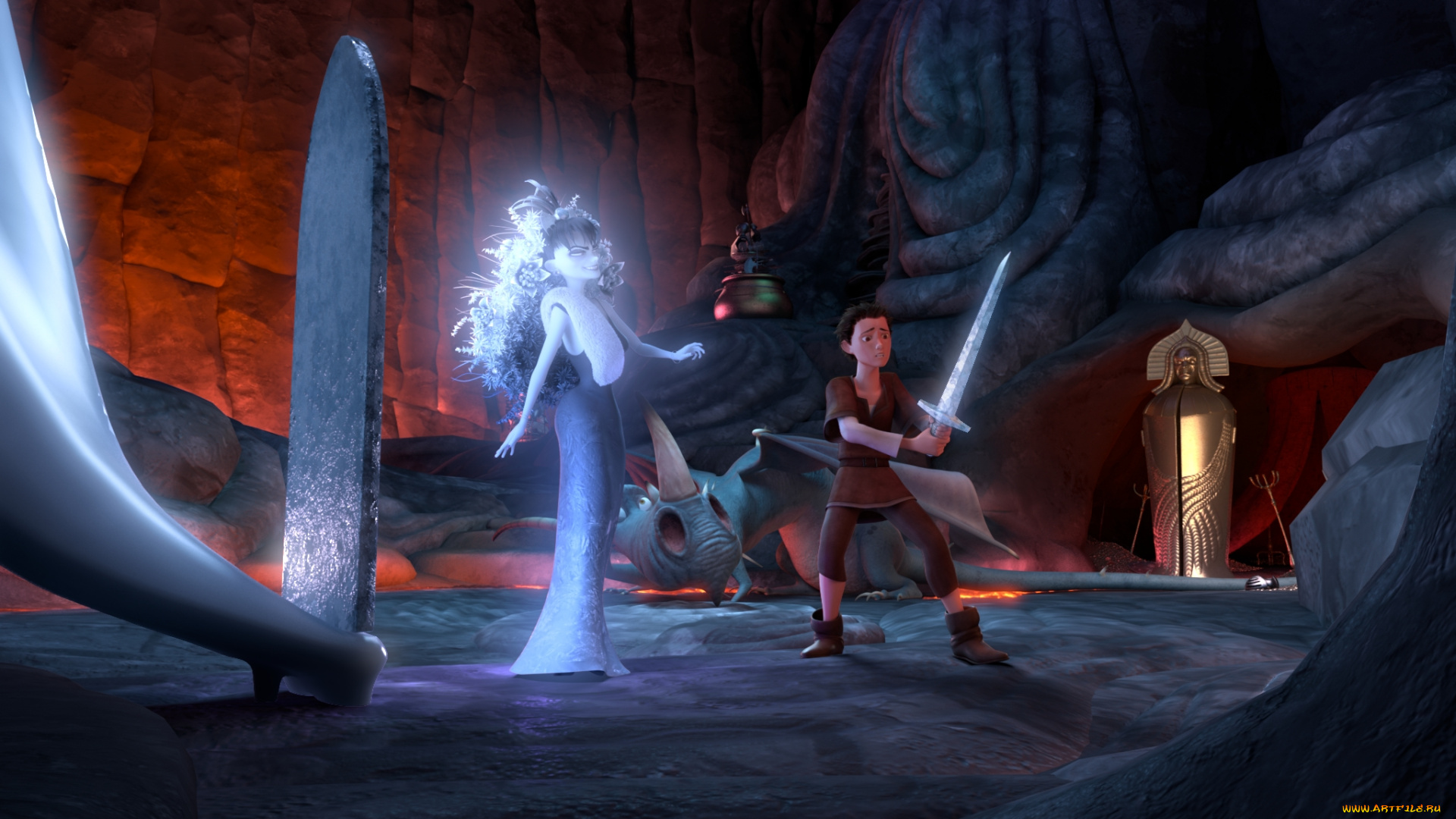 мультфильмы, -, der, 7bte, zwerg, 7-ой, гном, принц, колдунья, приключение, мультфильм, der, 7bte, zwerg, меч, 7-ой, гном