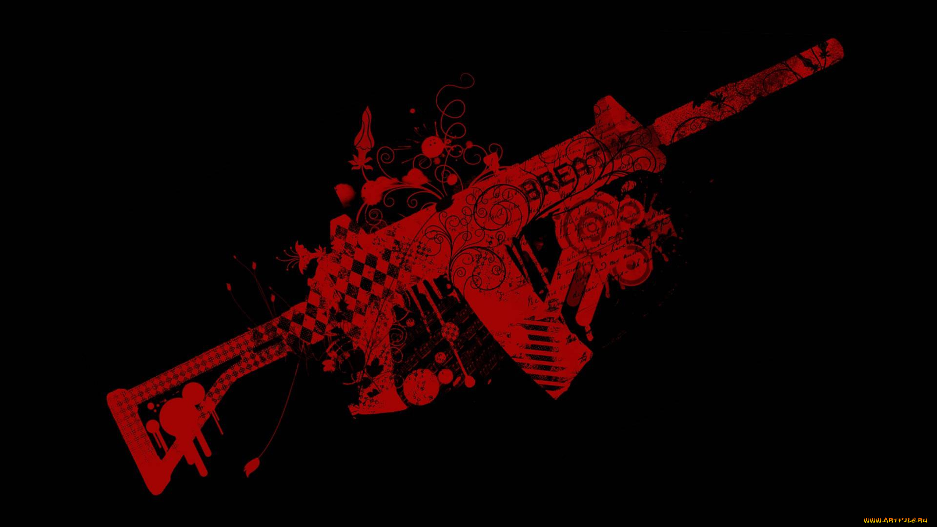 рисованные, минимализм, автомат, фон