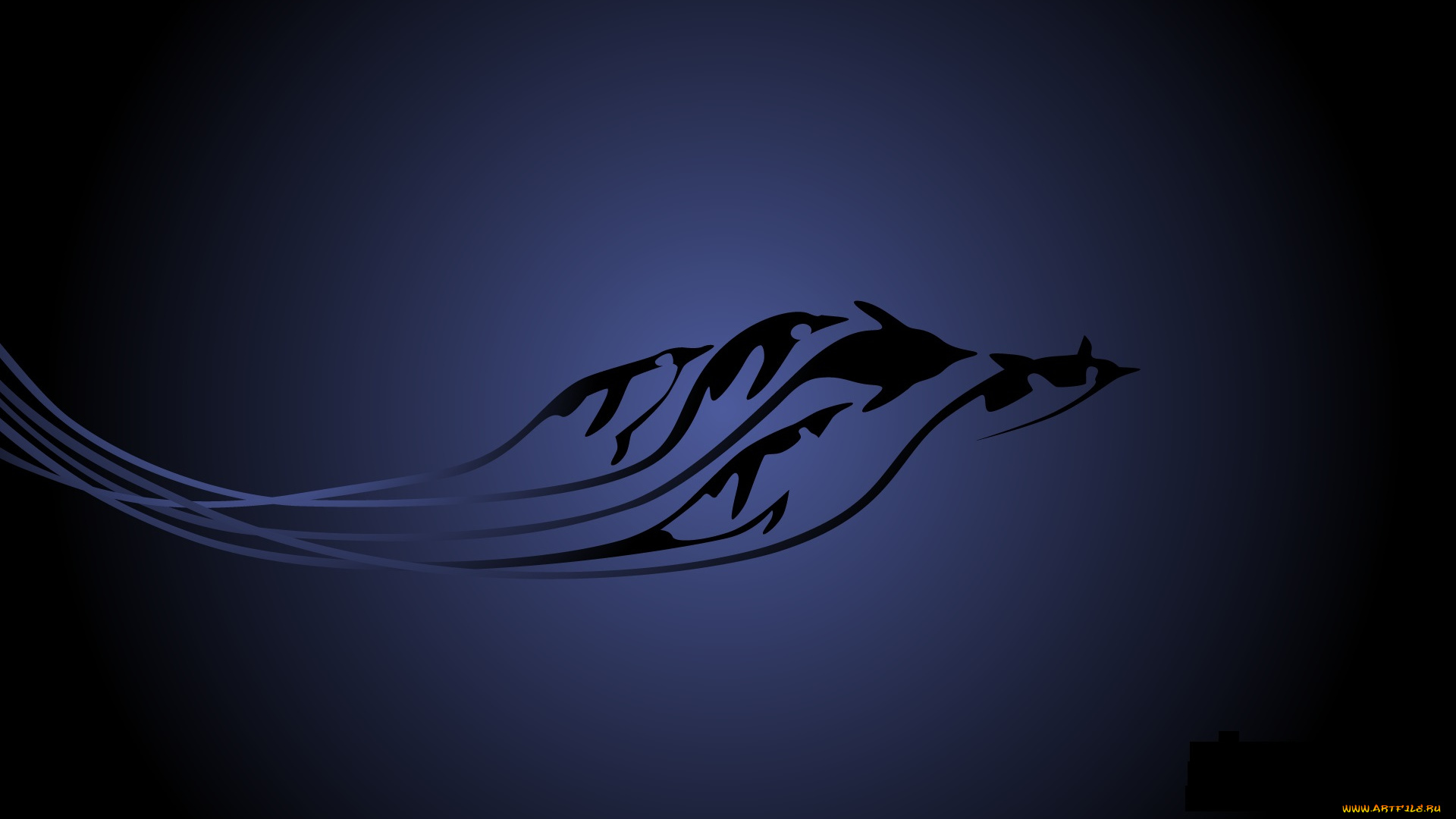 рисованные, животные, , дельфины, дельфины