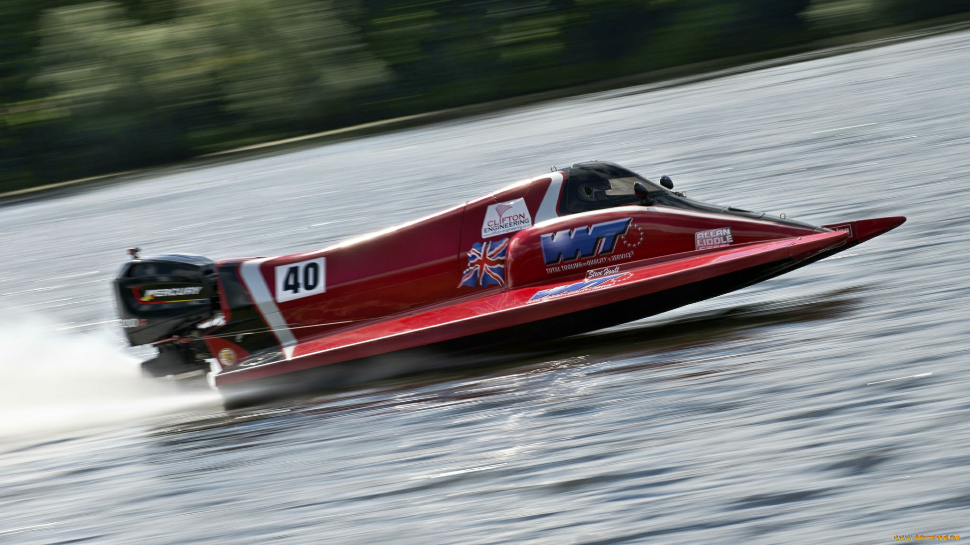 спорт, водный, спорт, река, скутер, гонка