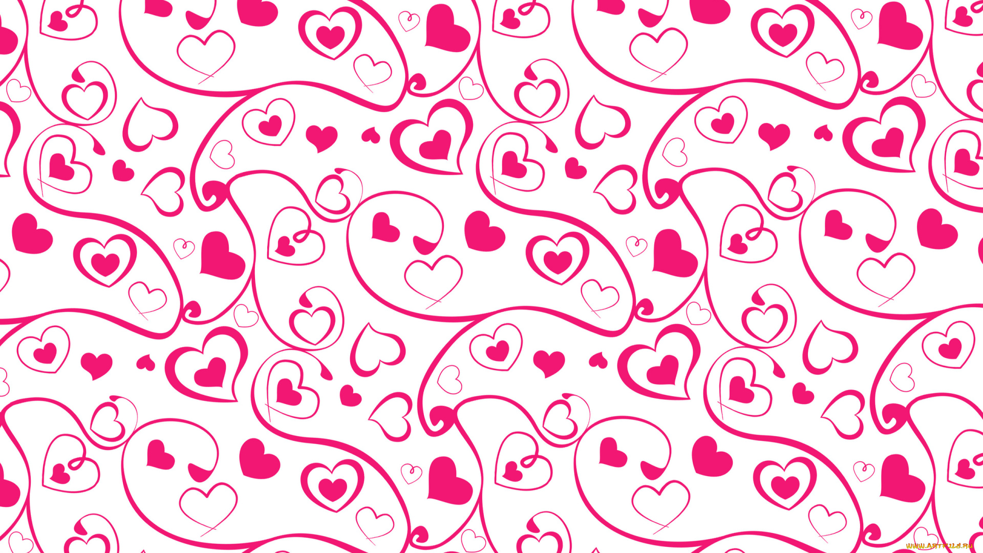 векторная, графика, сердечки, фон