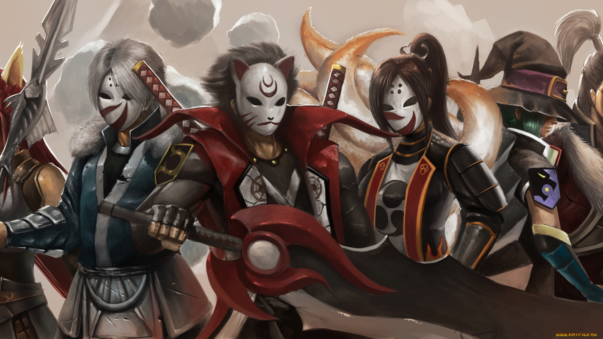 видео, игры, ~~~другое~~~, маски, оружие, убийцы, мечи, ninja, saga, ниндзя