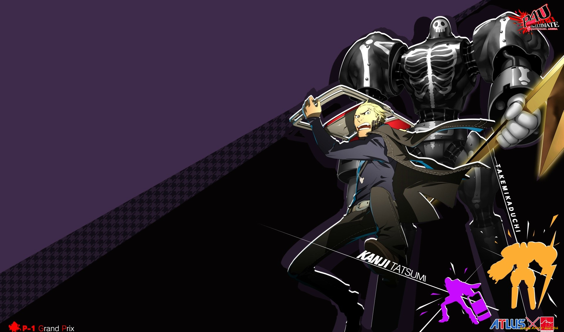 аниме, persona, 4, tatsumi, kanji