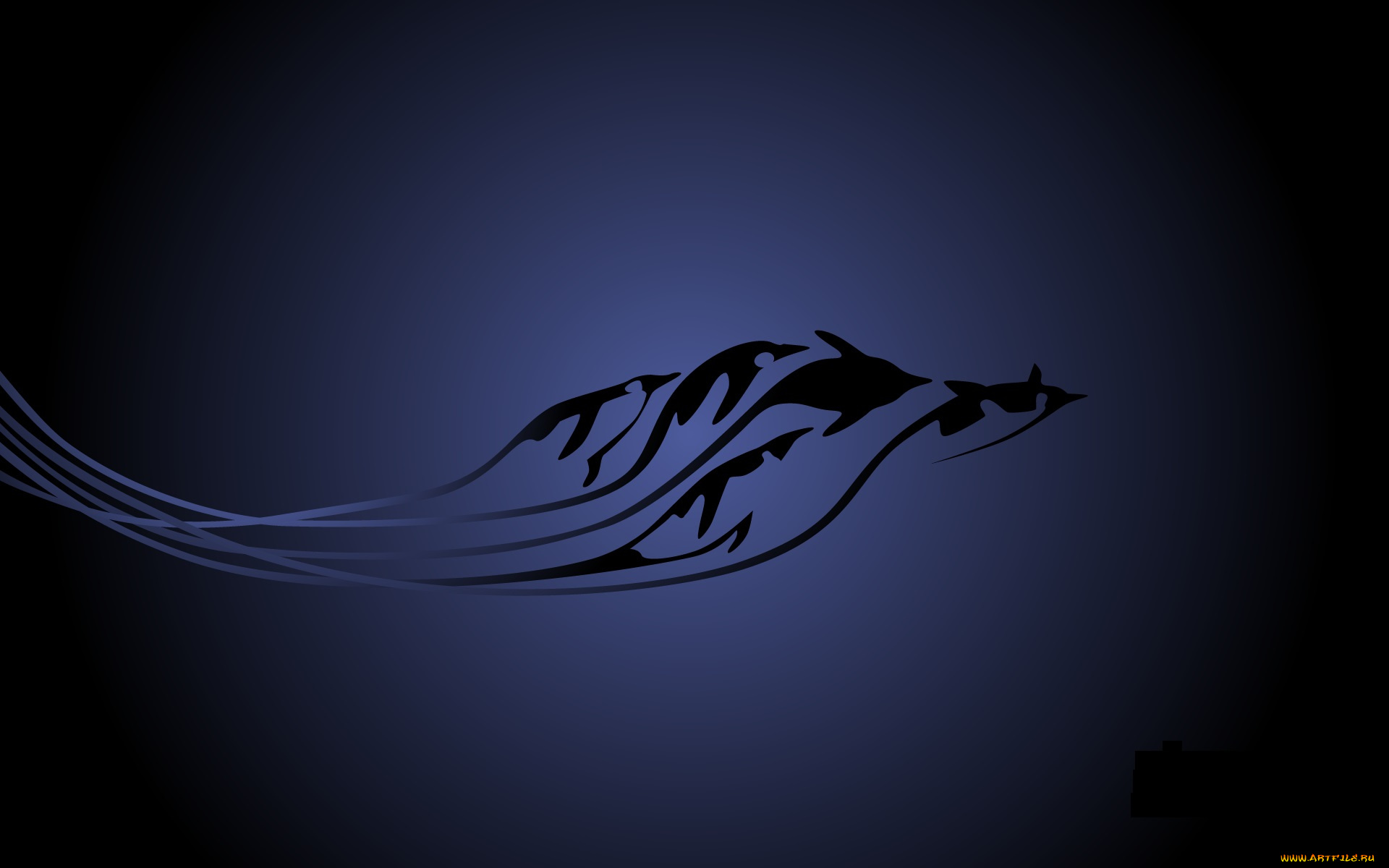 рисованные, животные, , дельфины, дельфины