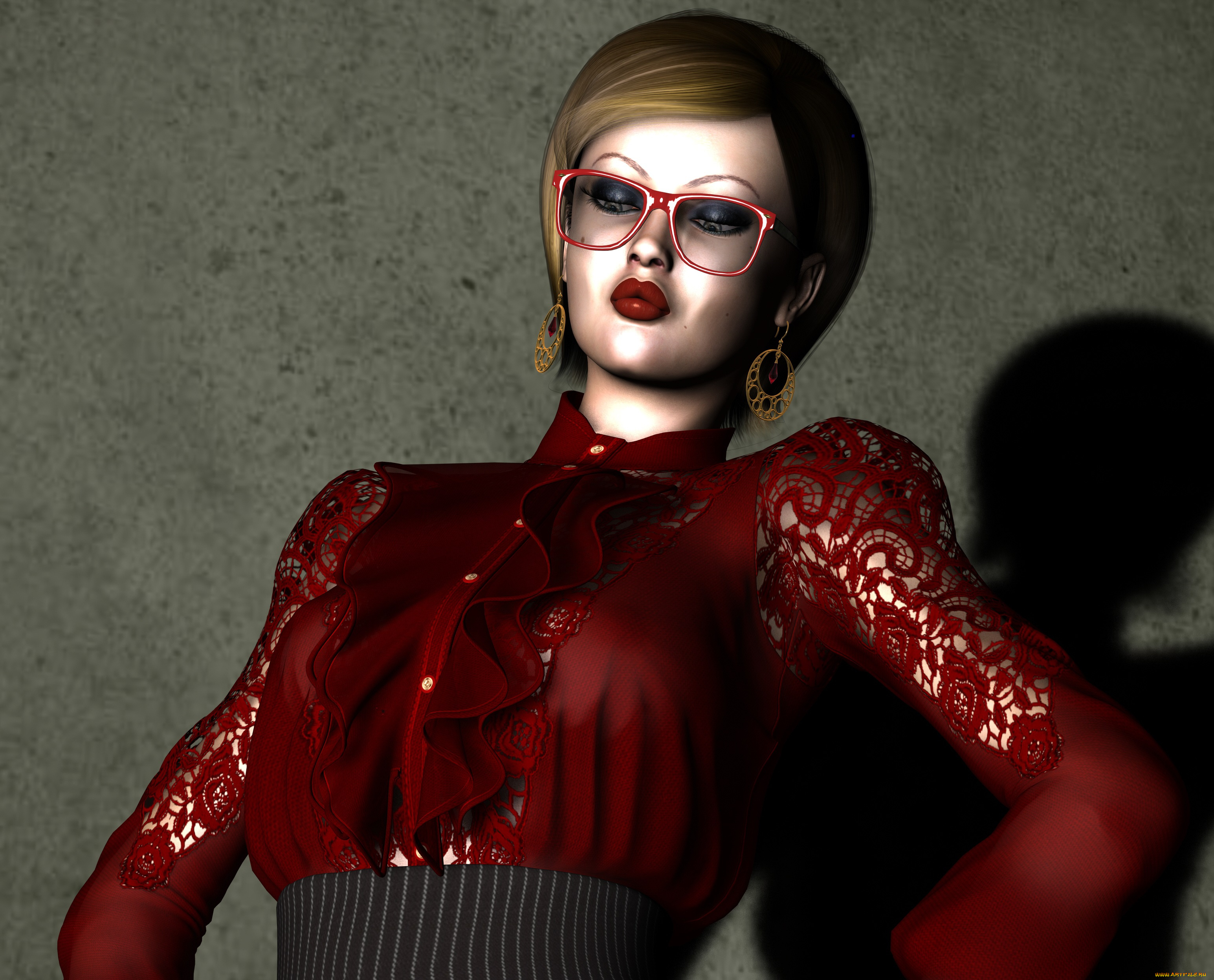 3д, графика, люди, , people, очки, фон, взгляд, девушка