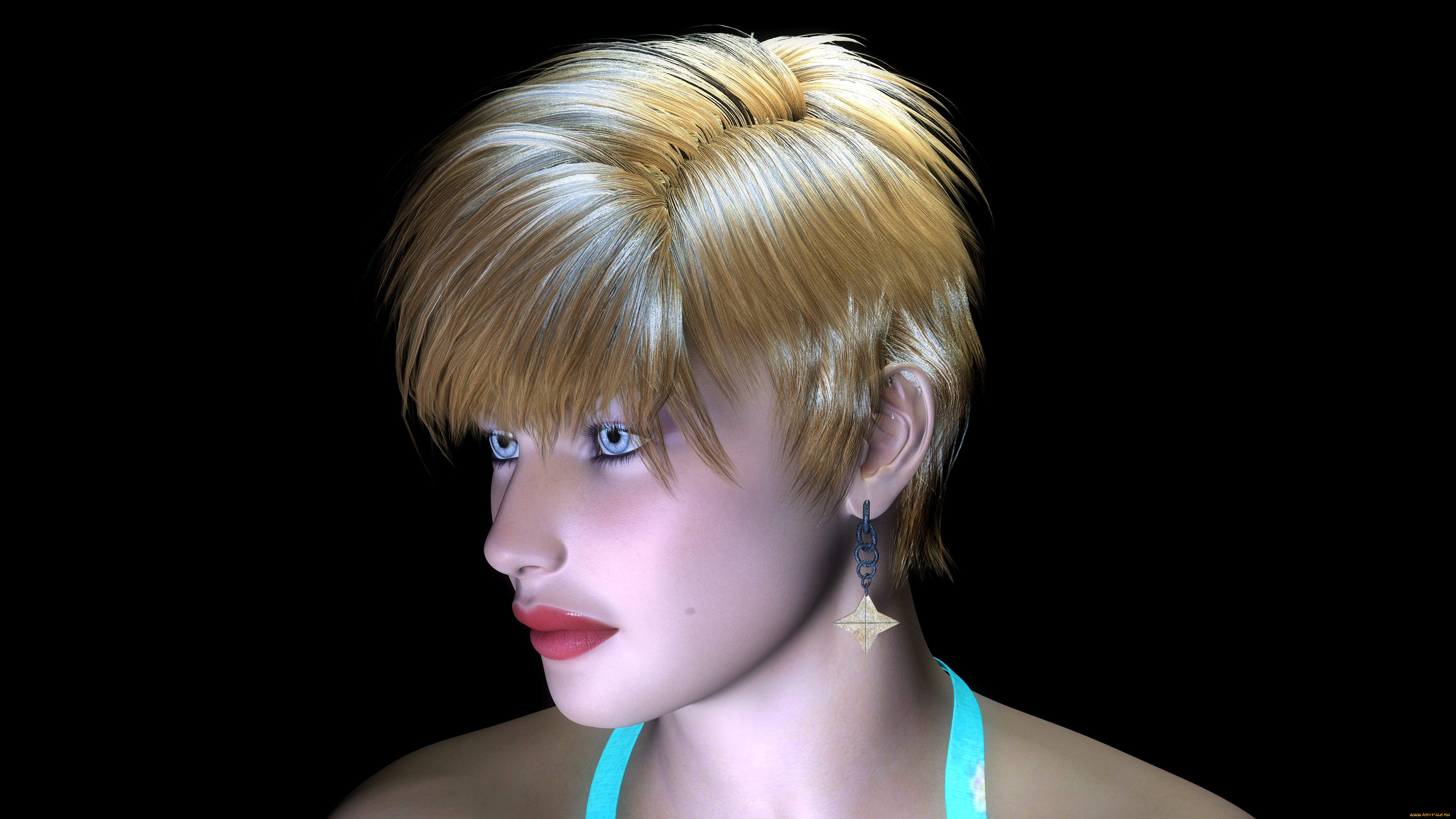 3д, графика, портрет, , portraits, фон, взгляд, девушка