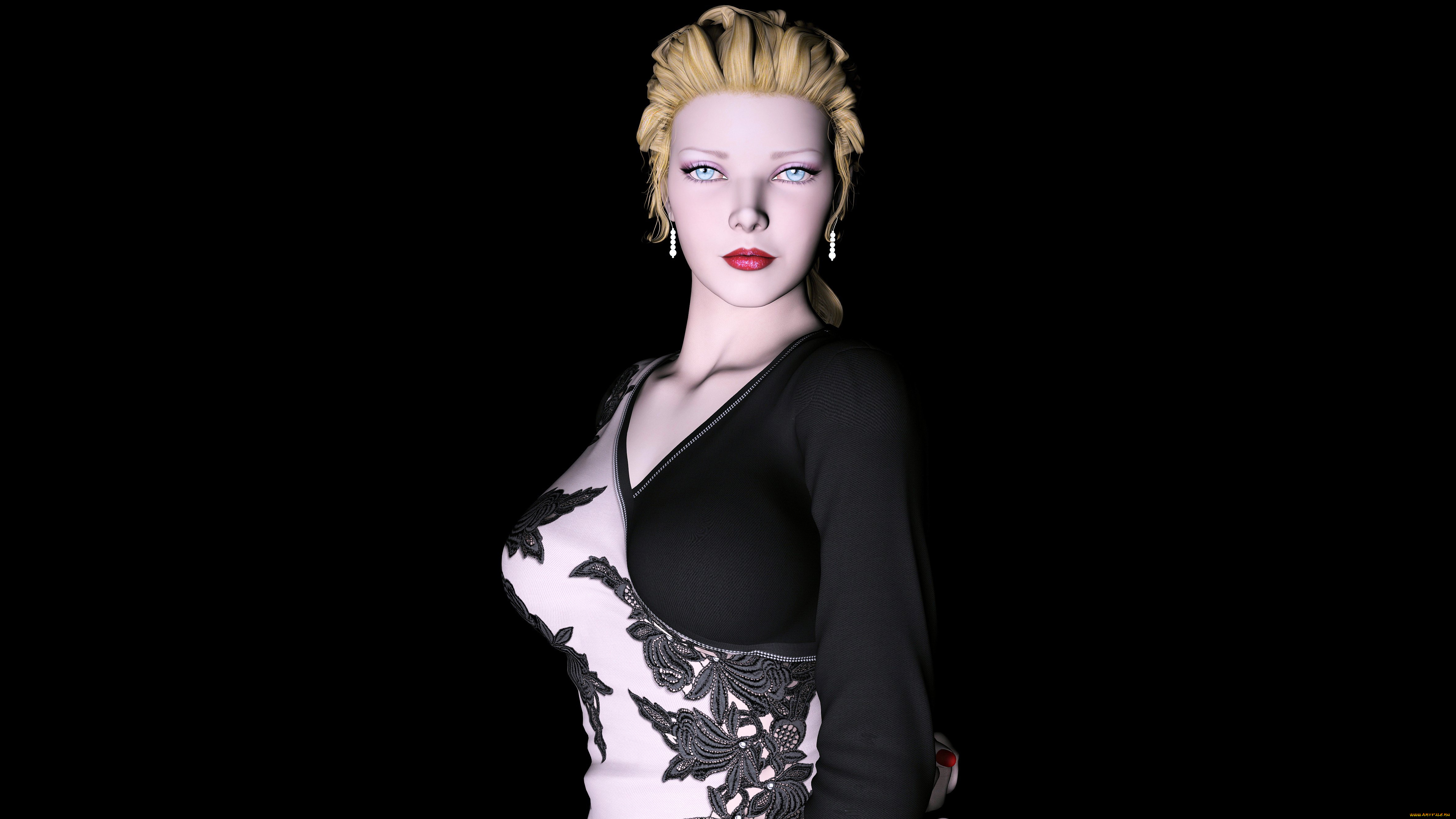 endora, 3д, графика, люди, , people, блондинка, фон, девушка, взгляд