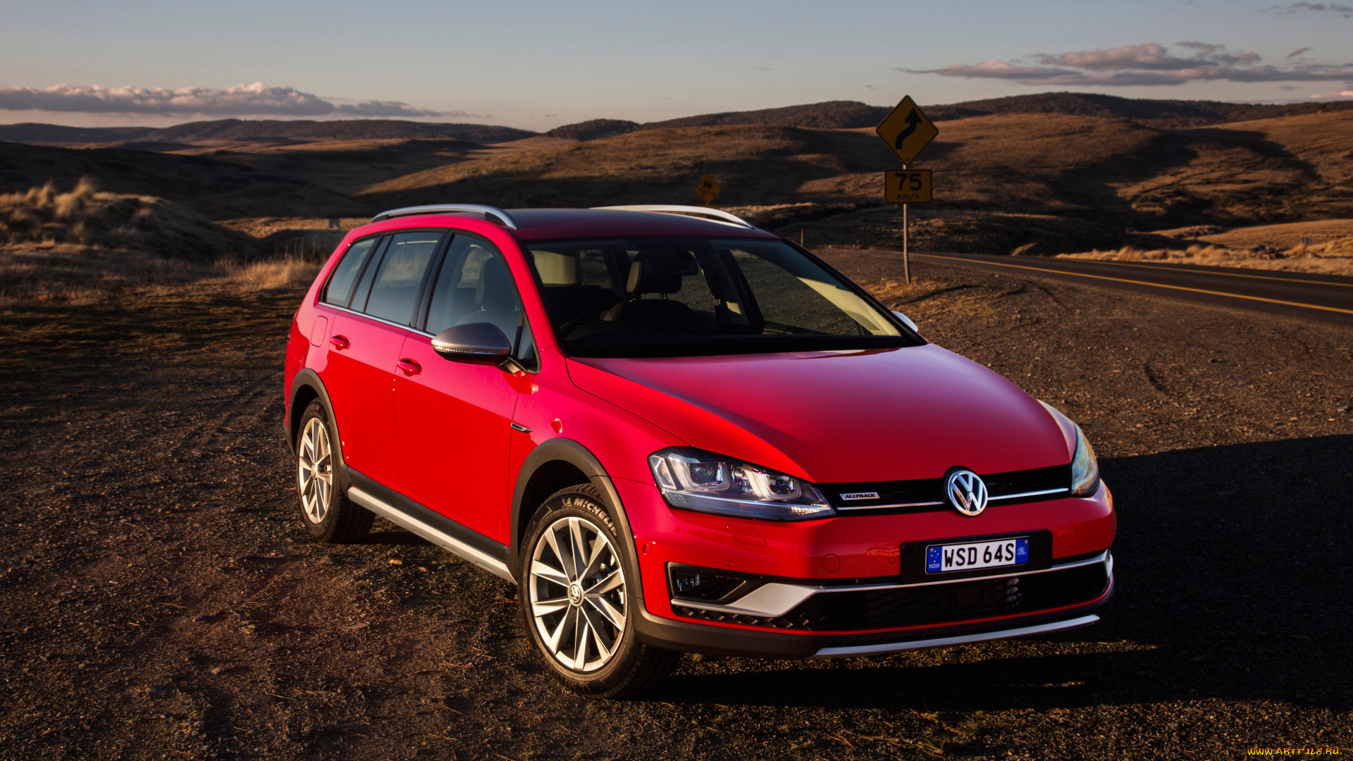 автомобили, volkswagen, golf, 2015г, typ, 5g, au-spec, alltrack, красный