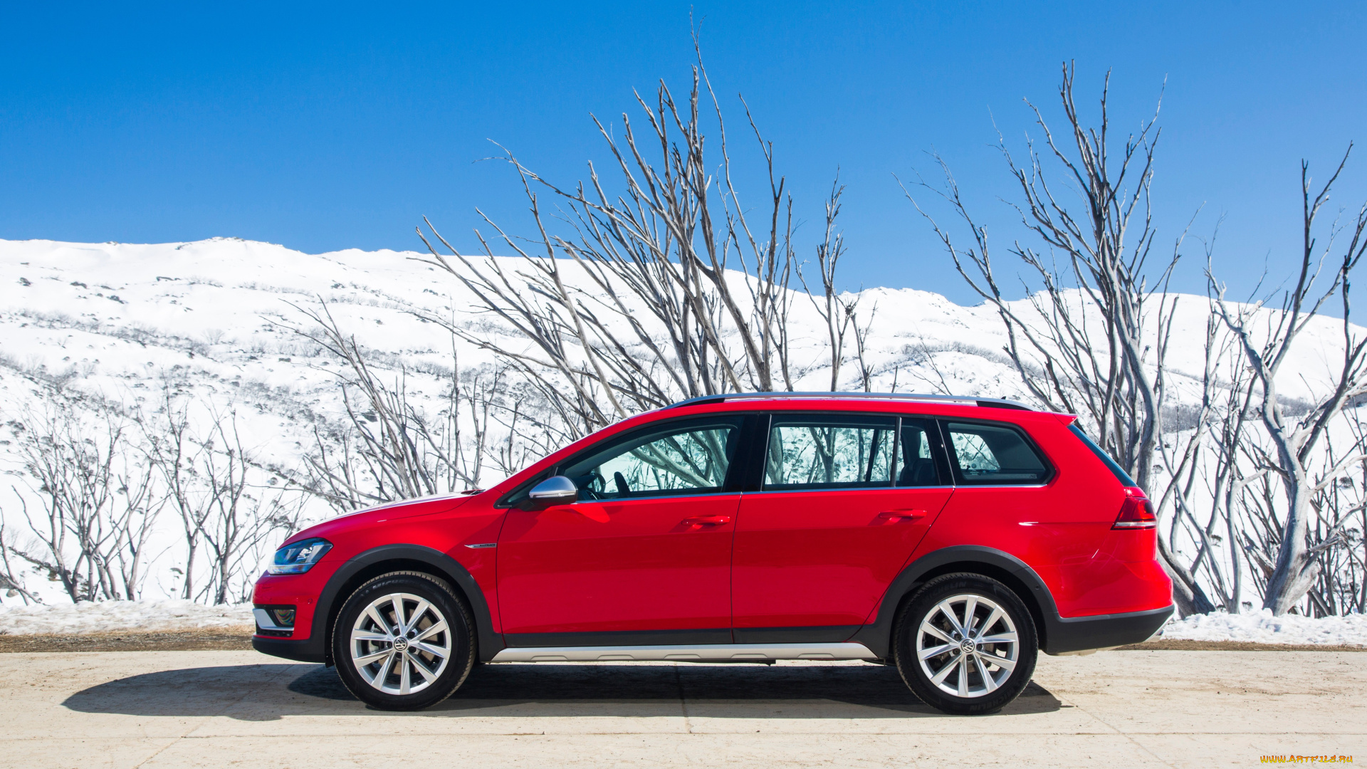 автомобили, volkswagen, golf, красный, 2015г, typ, 5g, au-spec, alltrack