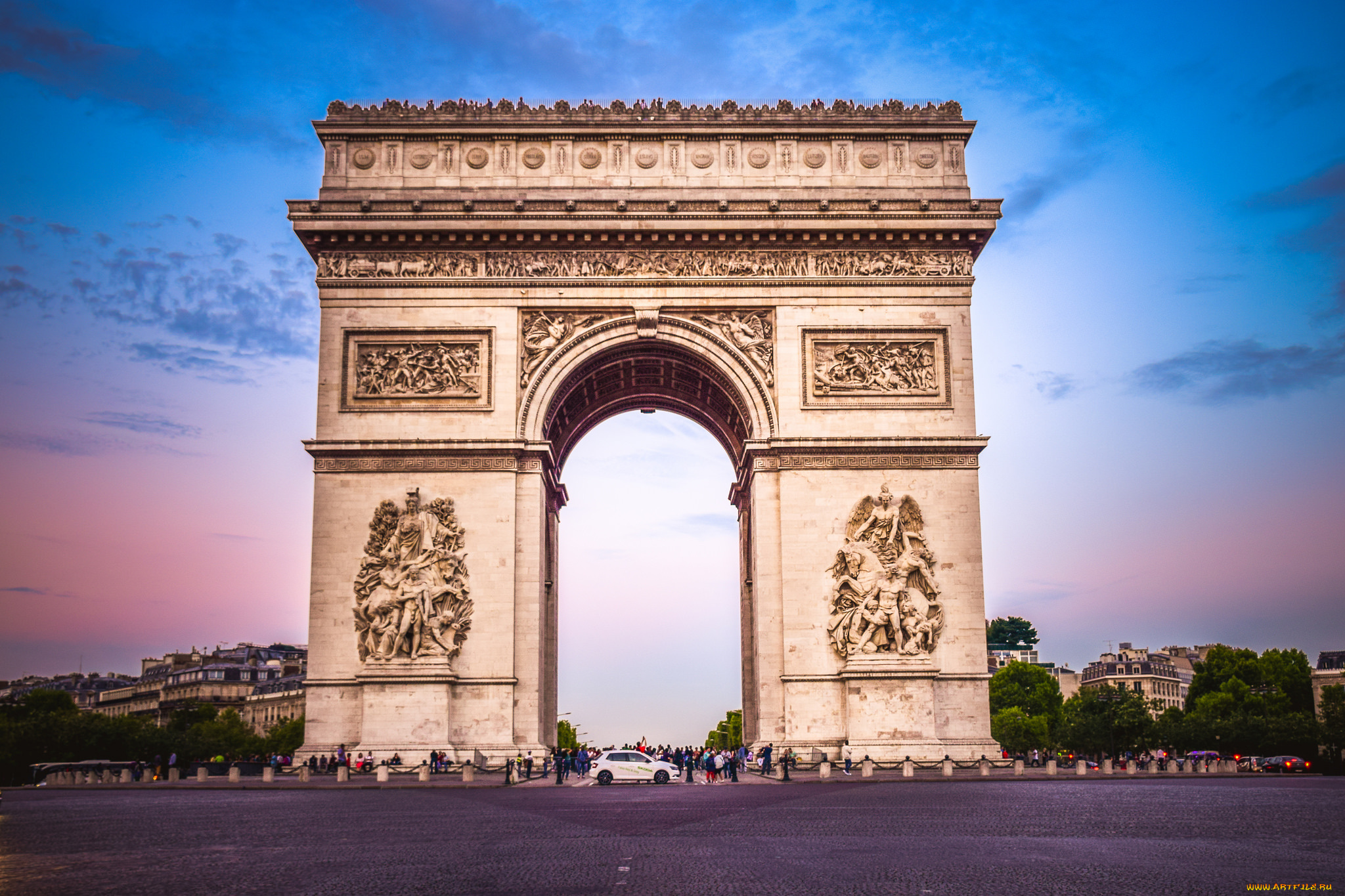 arc, de, triomphe, города, париж, , франция, арка, триумфальная