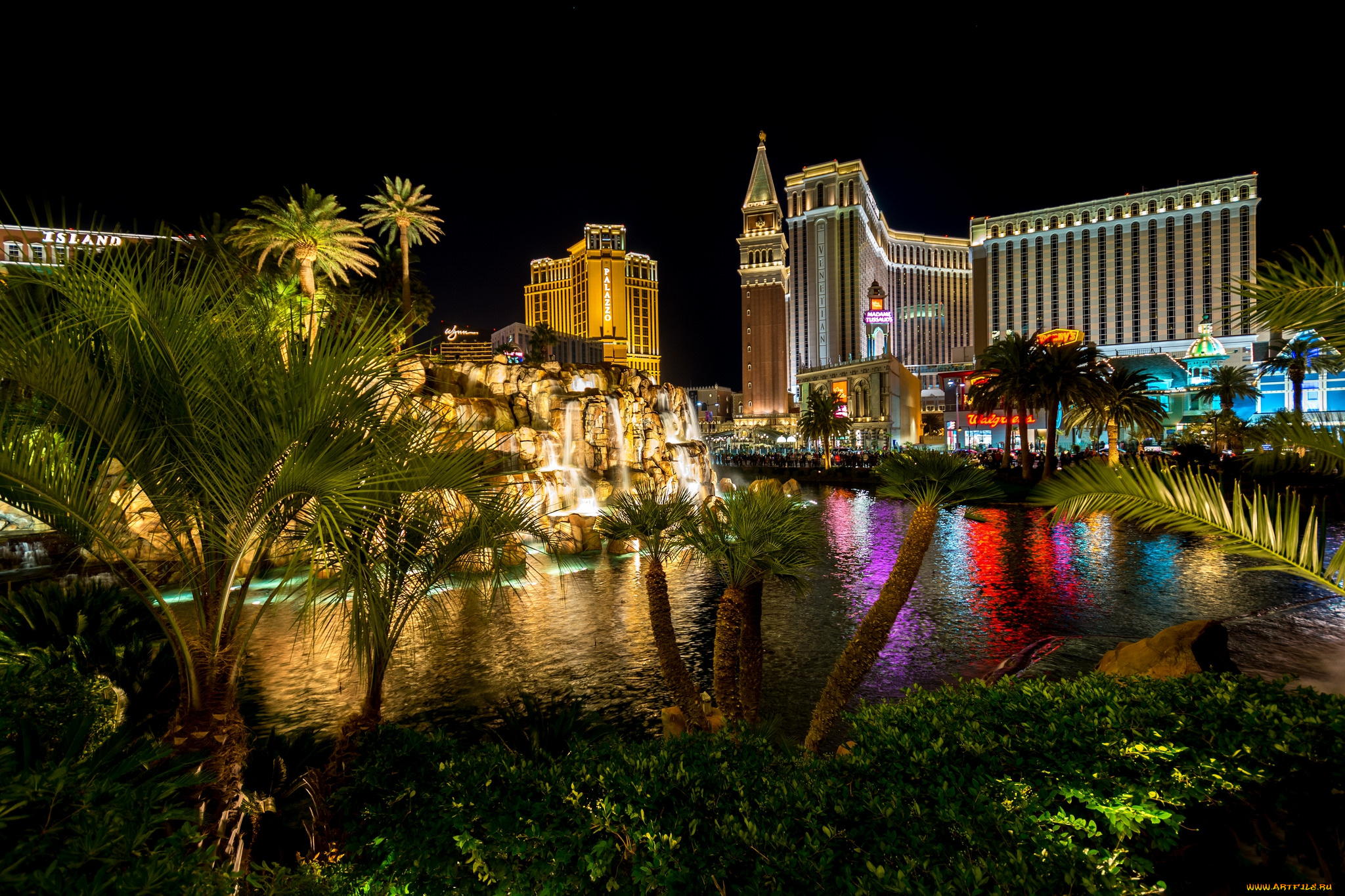 las, vegas, города, лас-вегас, , сша, казино, отели, парк, ночь