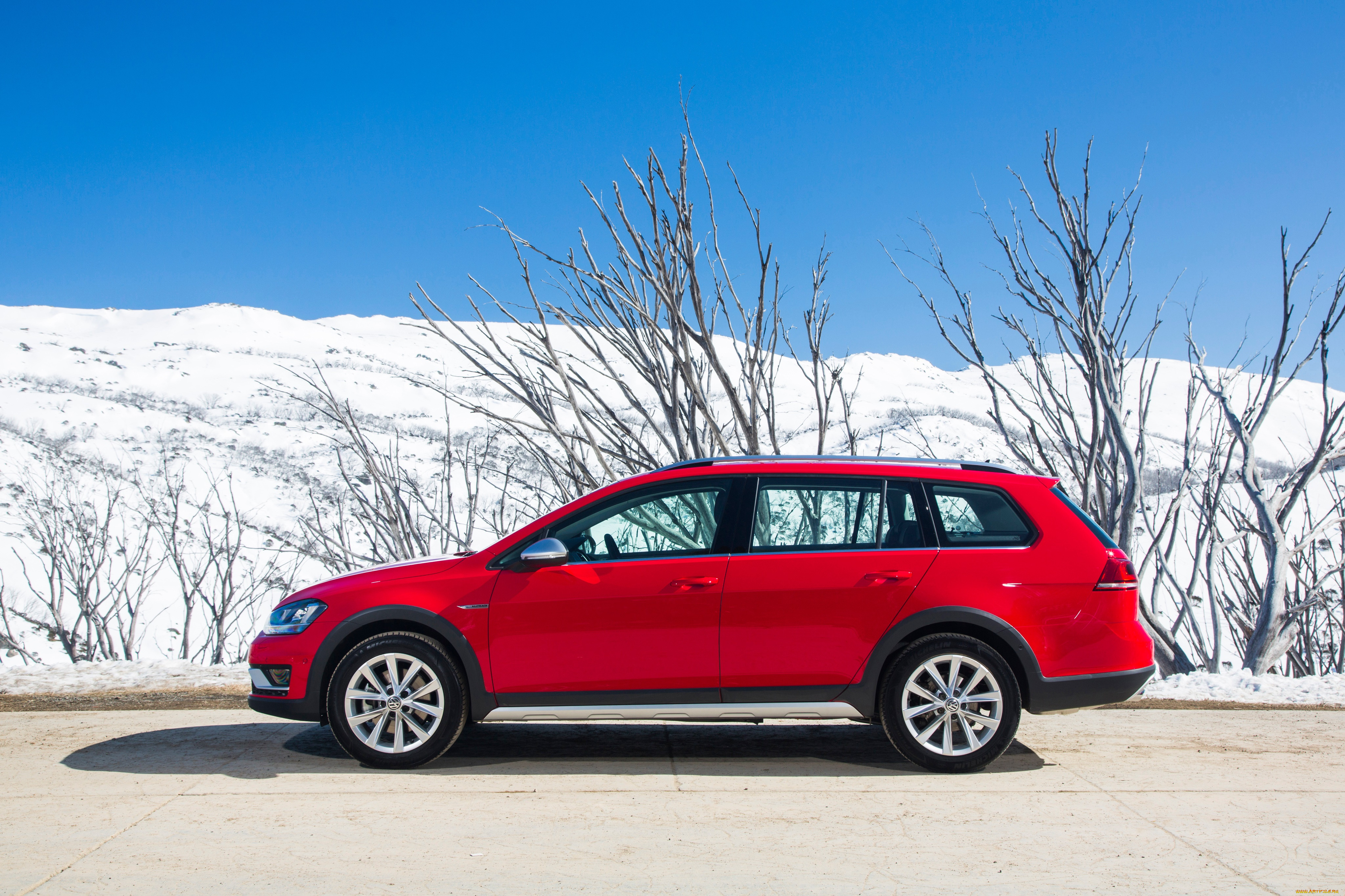 автомобили, volkswagen, golf, красный, 2015г, typ, 5g, au-spec, alltrack