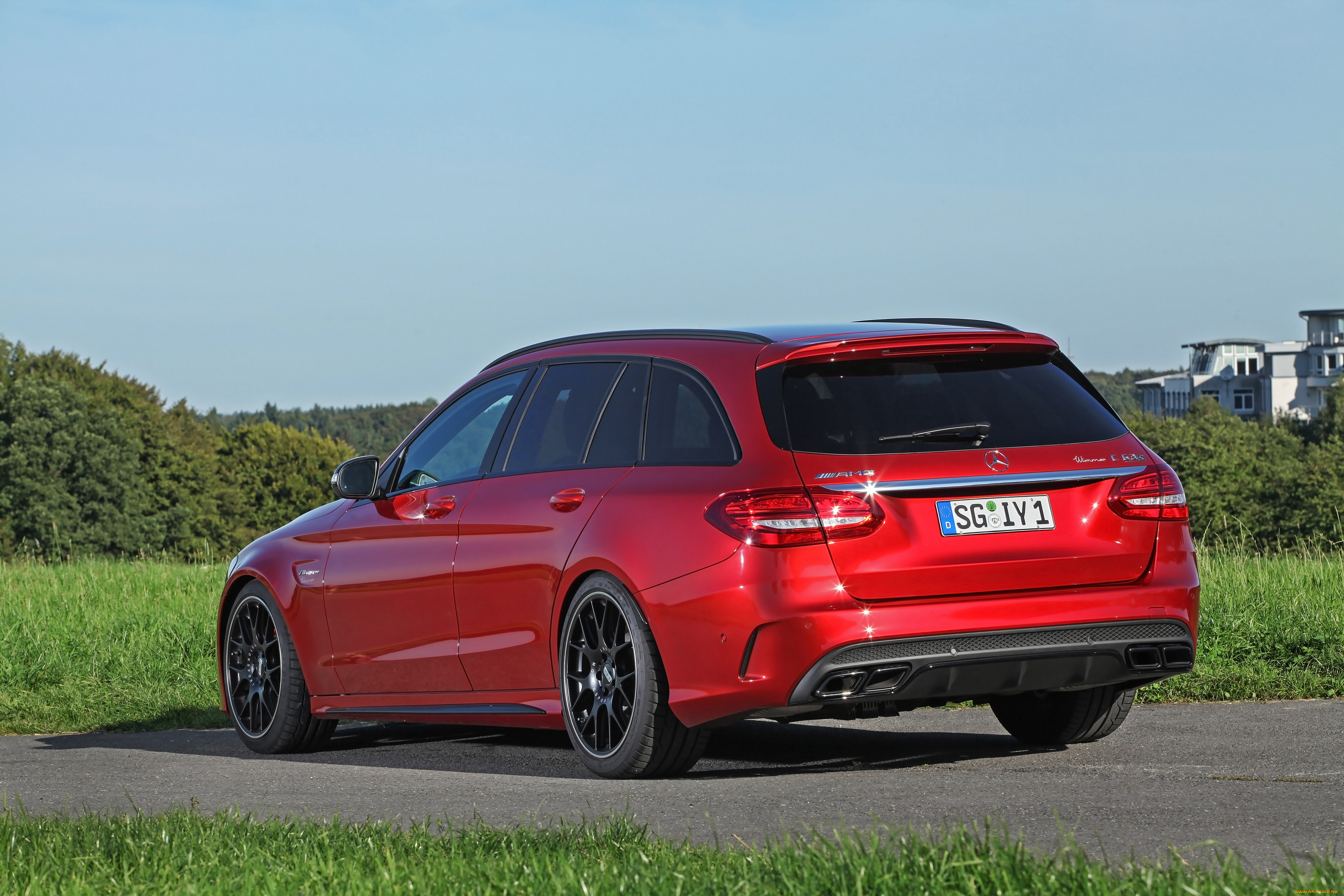 автомобили, mercedes-benz, wimmer, rs, mercedes-amg, c, 63, s, estate, s205, 2015г, красный