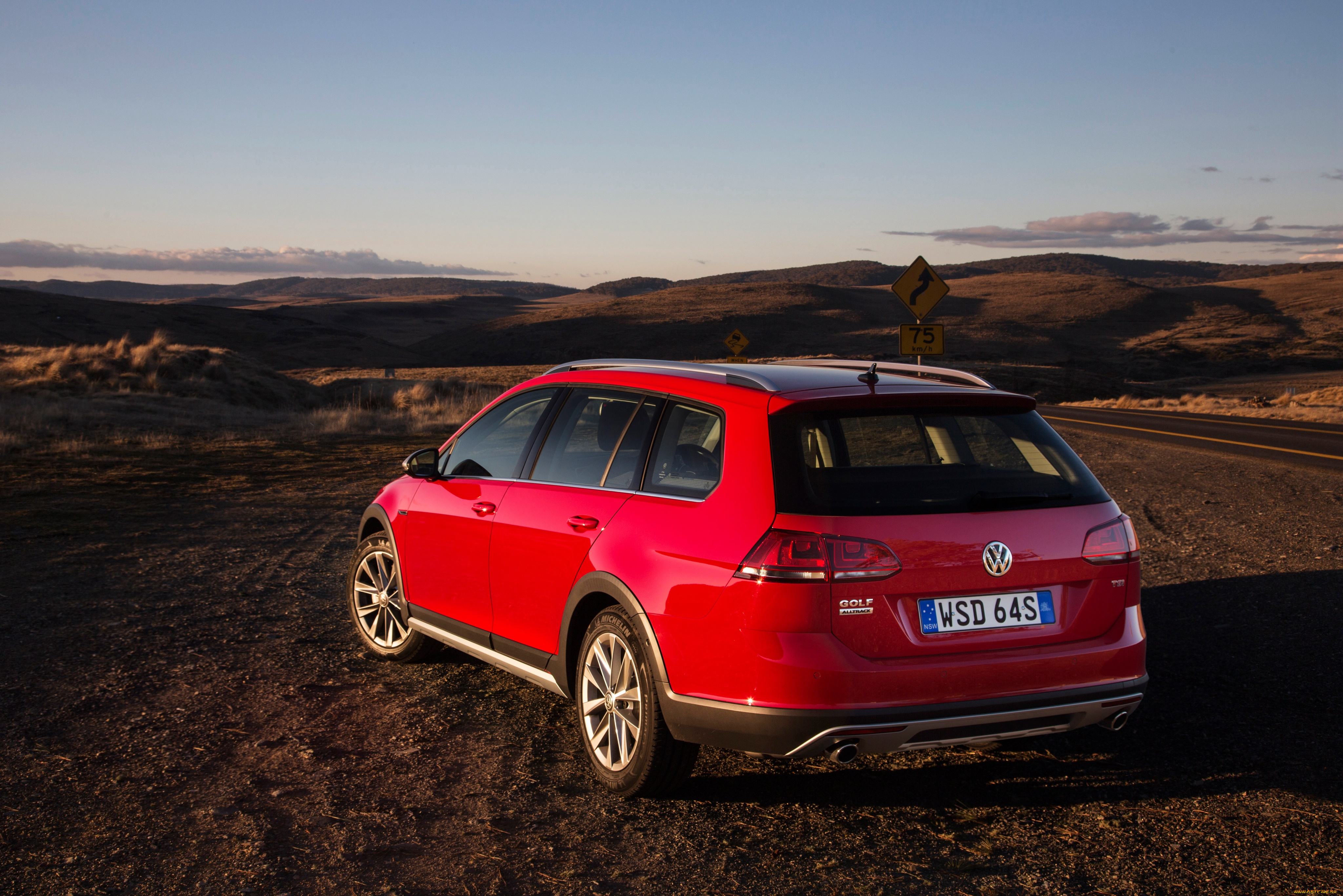 автомобили, volkswagen, typ, 5g, au-spec, alltrack, golf, красный, 2015г