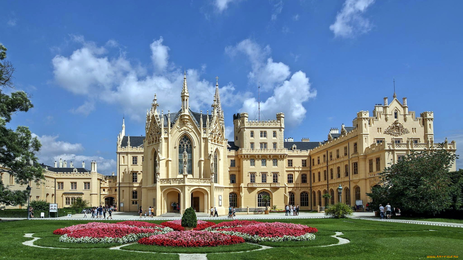 castle, lednice, города, замки, Чехии, castle, lednice