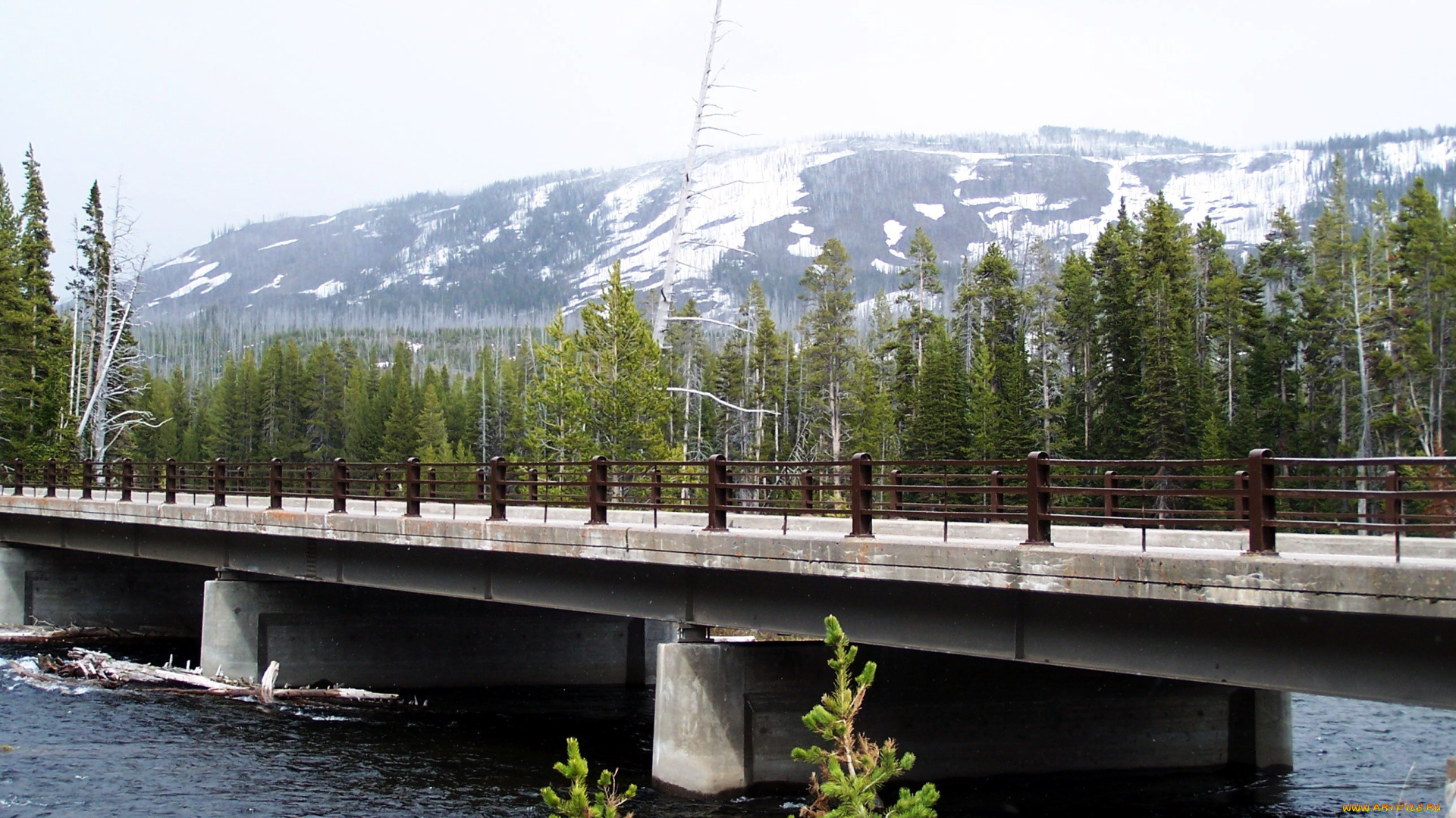города, -, мосты, горы, река