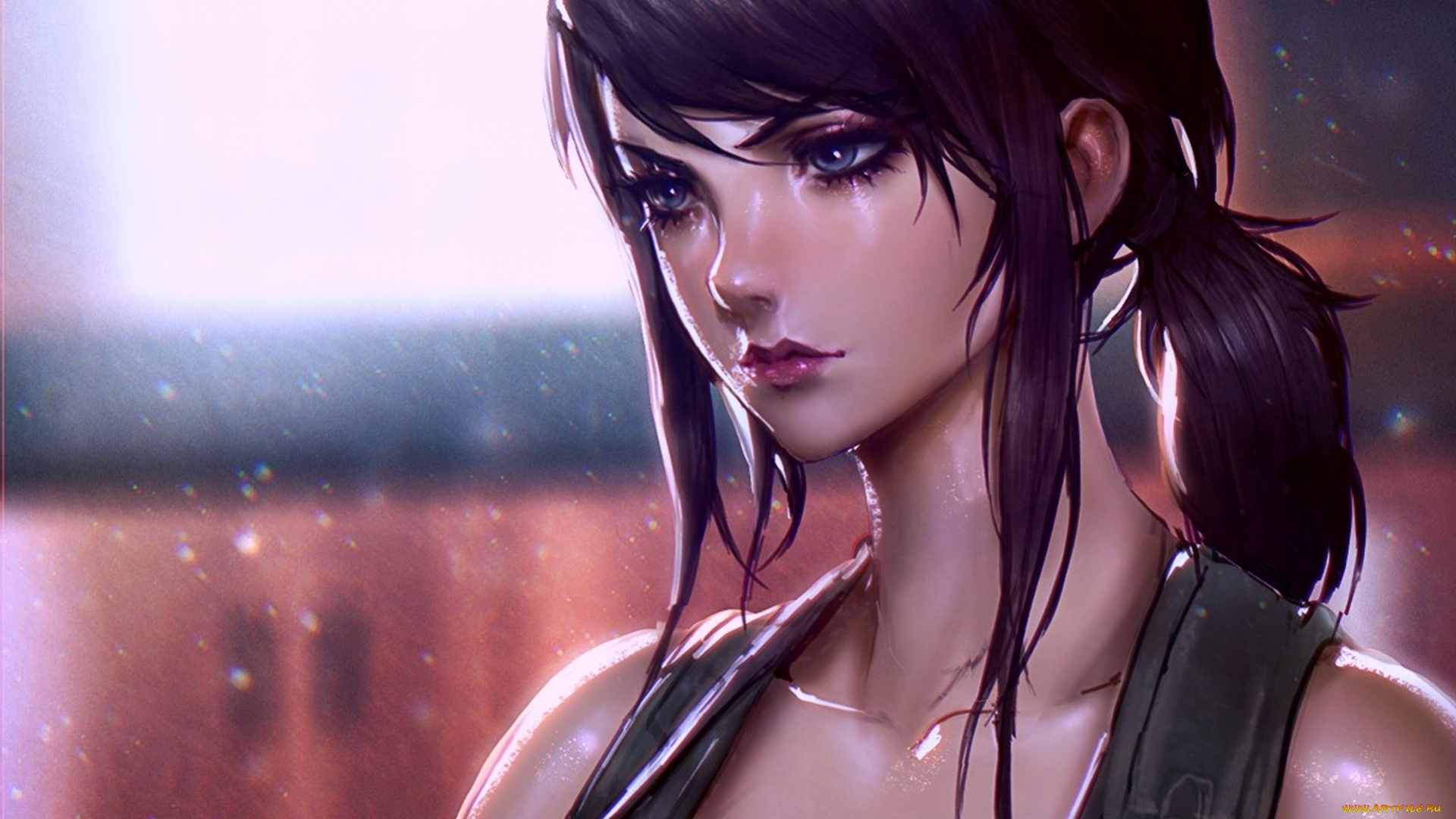 рисованное, люди, девушка