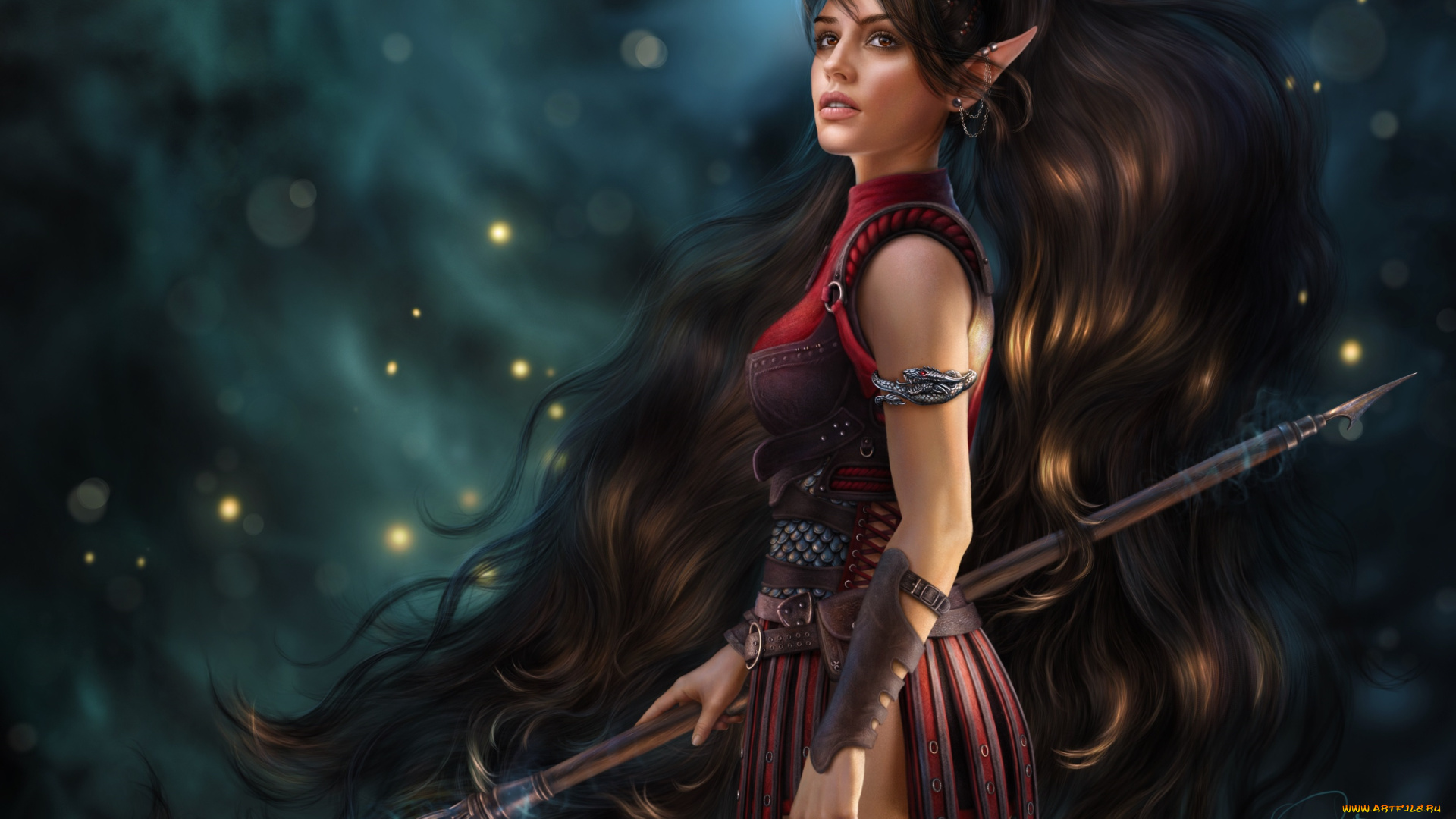 видео, игры, dragon, age, маг, красавица, эльф, фэнтези, посох, волосы, девушка