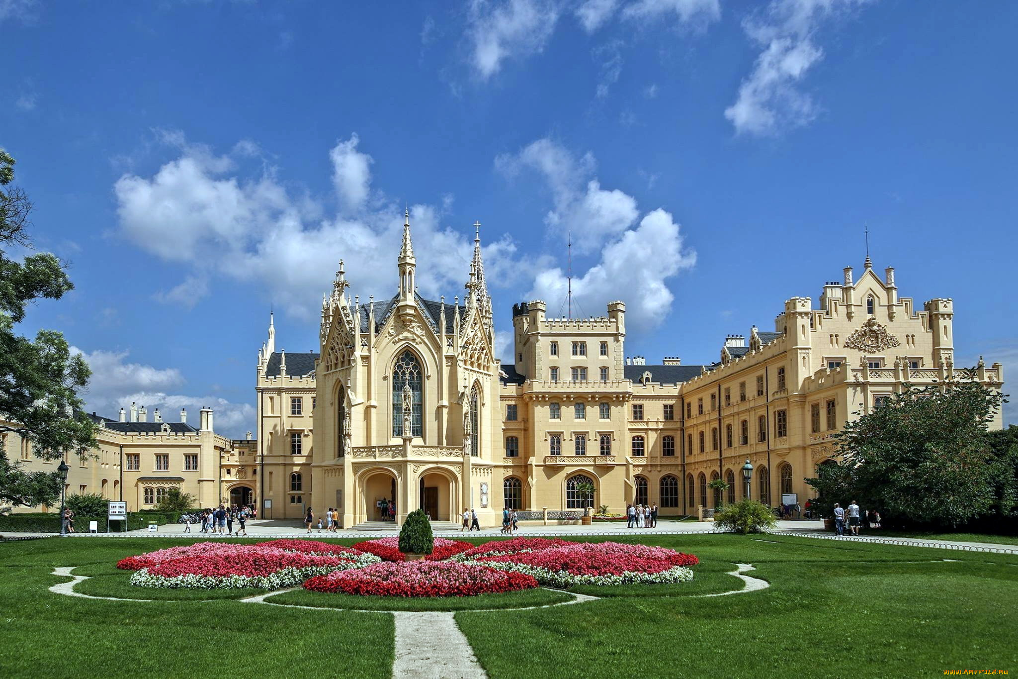 castle, lednice, города, замки, Чехии, castle, lednice