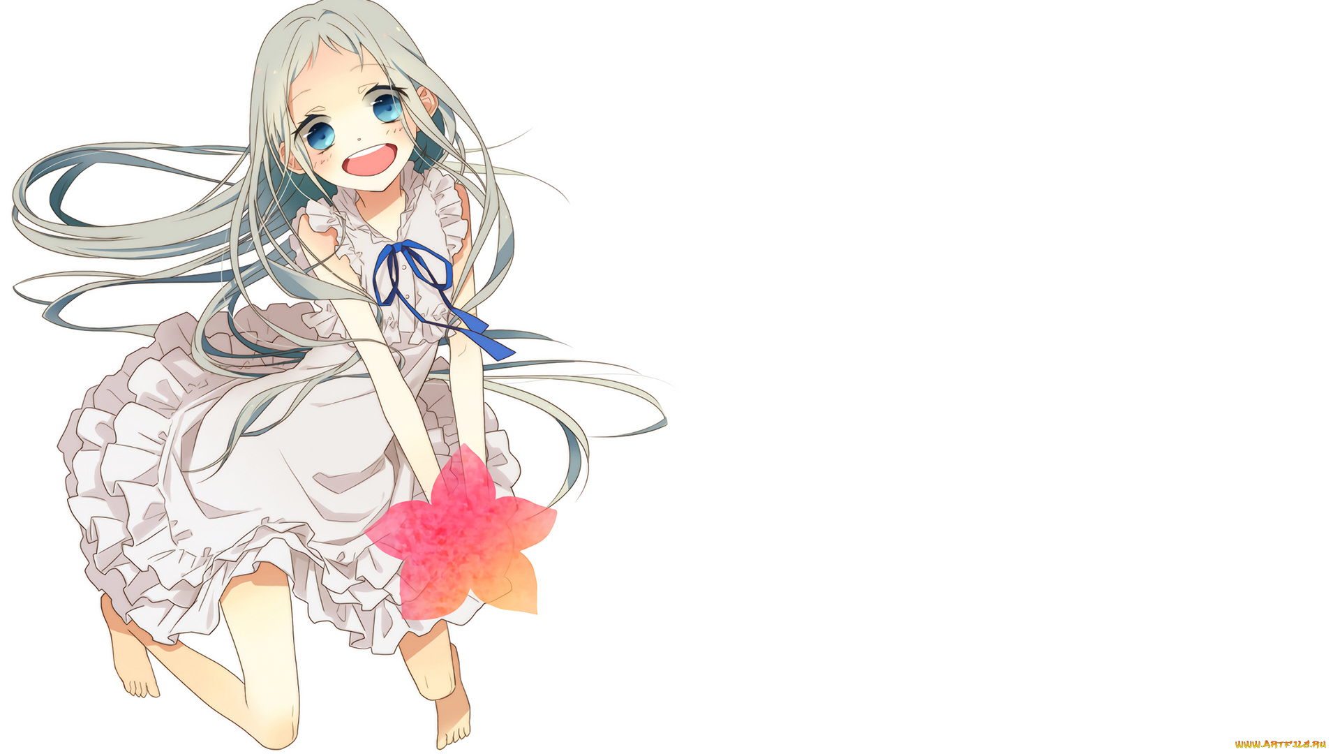 аниме, anohana, невиданный, цветок