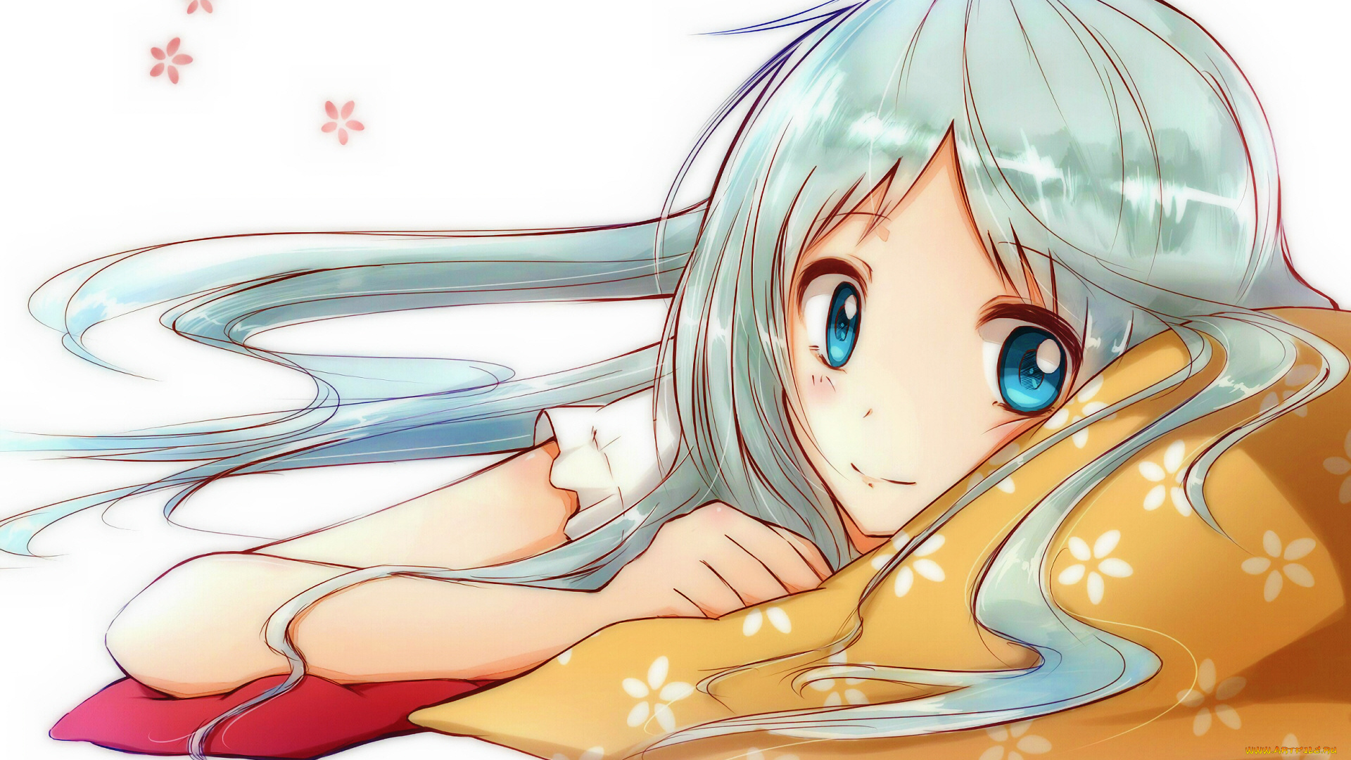 аниме, anohana, невиданный, цветок