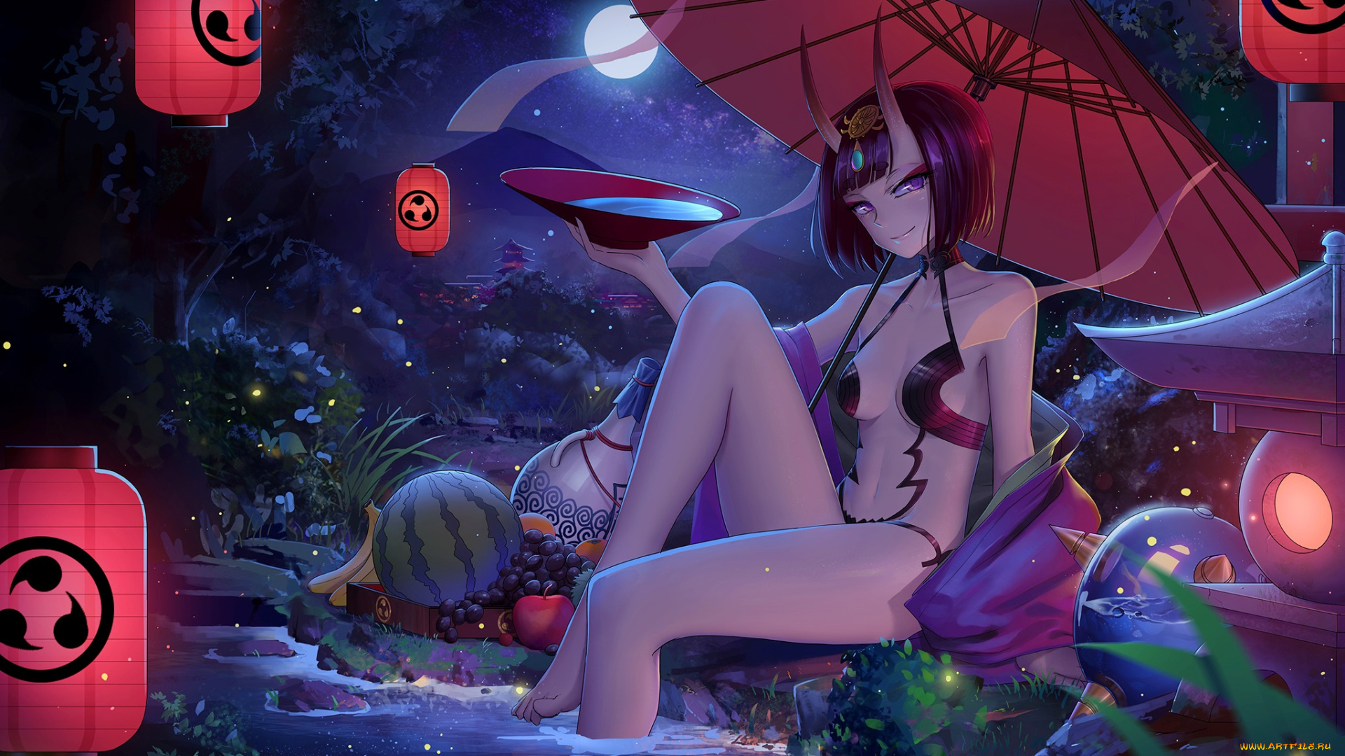 аниме, fate, stay, night, девушка