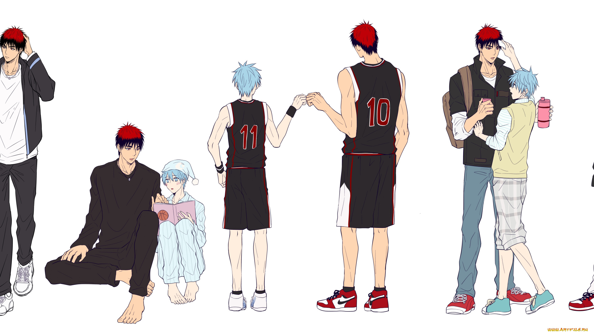 аниме, kuroko, no, baske, баскетбол