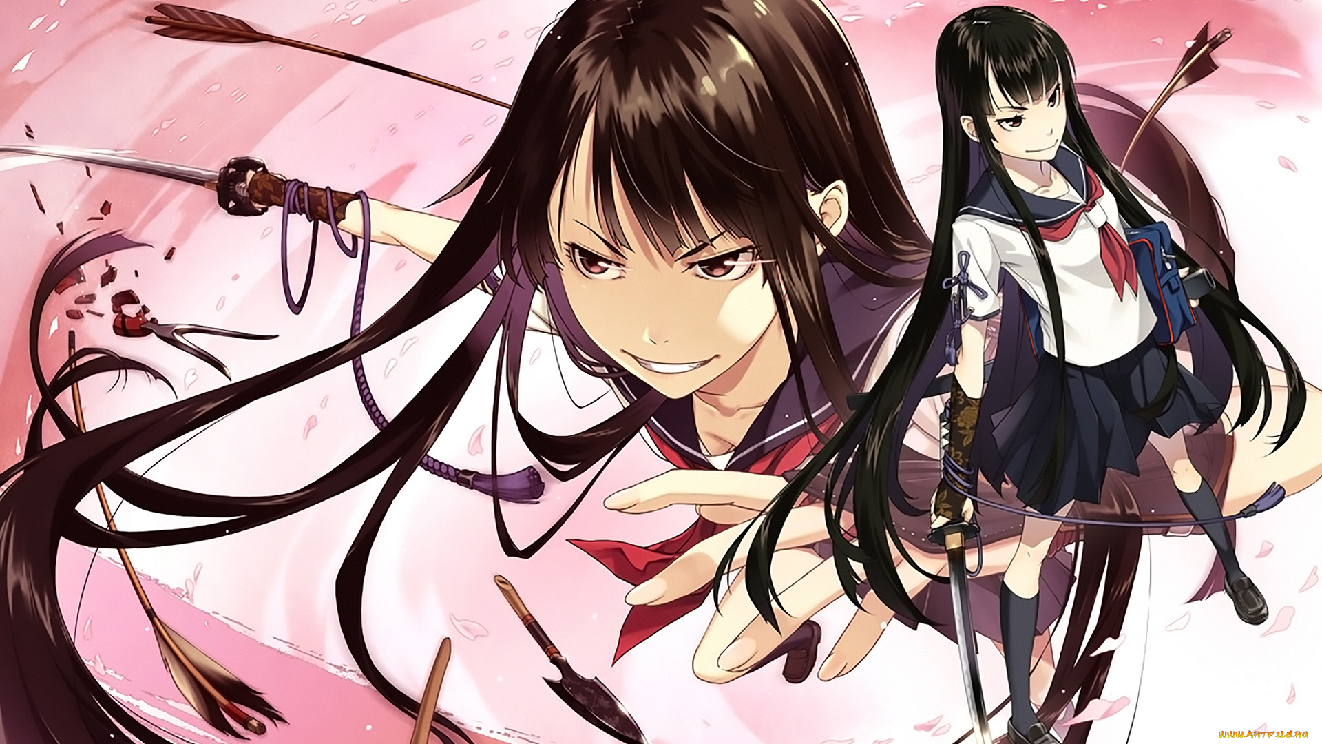 аниме, оружие, , техника, , технологии, девушка